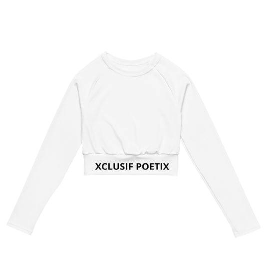 XCLUSIF POETIX WHITE & BLACK Women's long-sleeve crop top