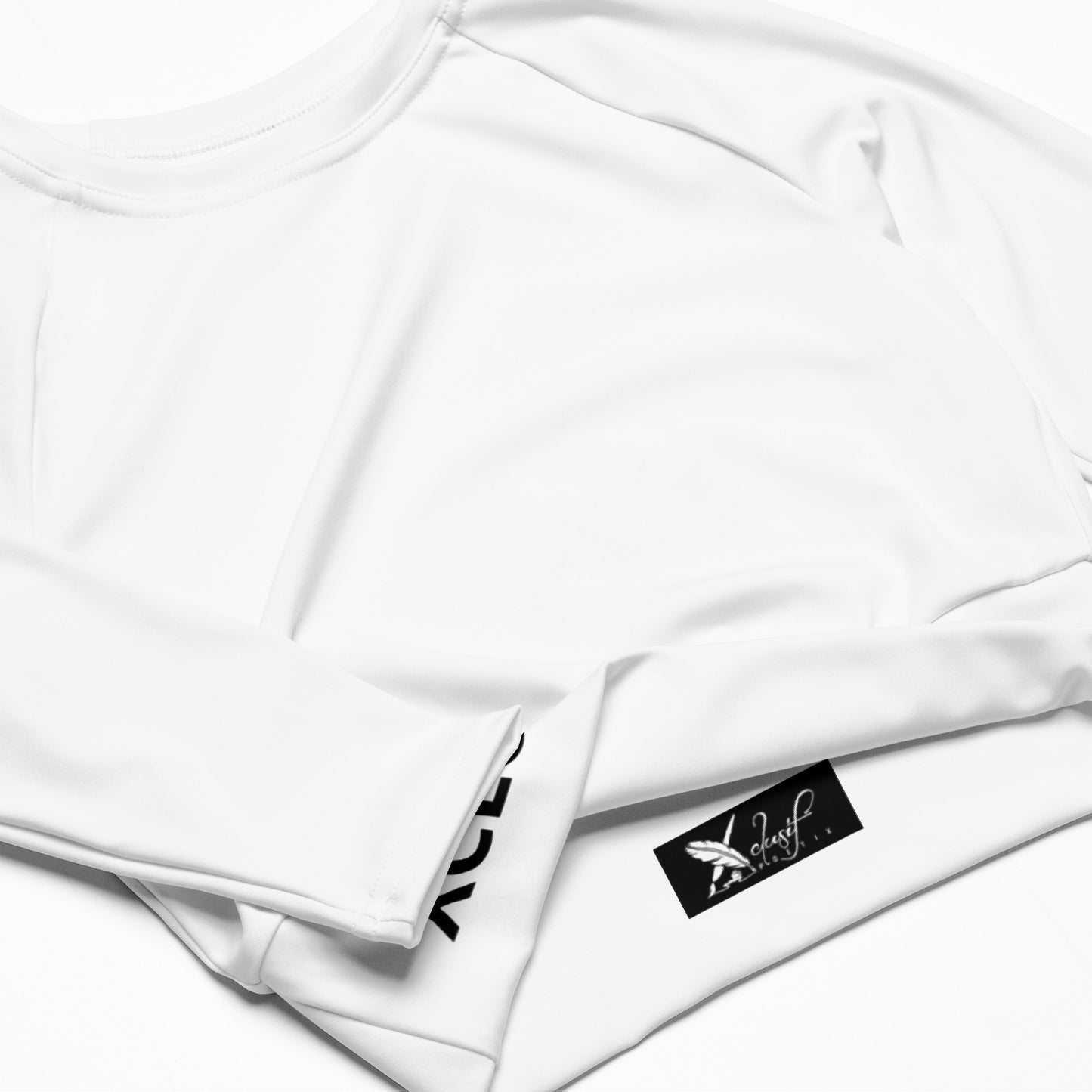 XCLUSIF POETIX WHITE & BLACK Women's long-sleeve crop top