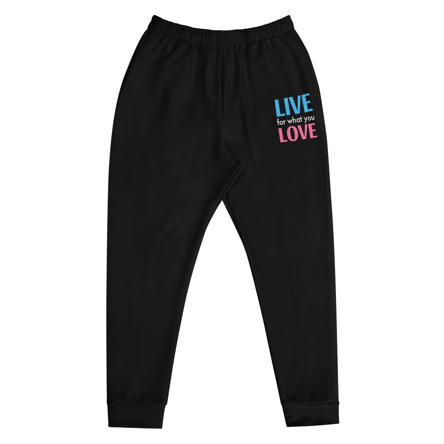 "LIVE FOR WHAT YOU LOVE" BY XCLUSIF POETIX BLACK Men's Joggers