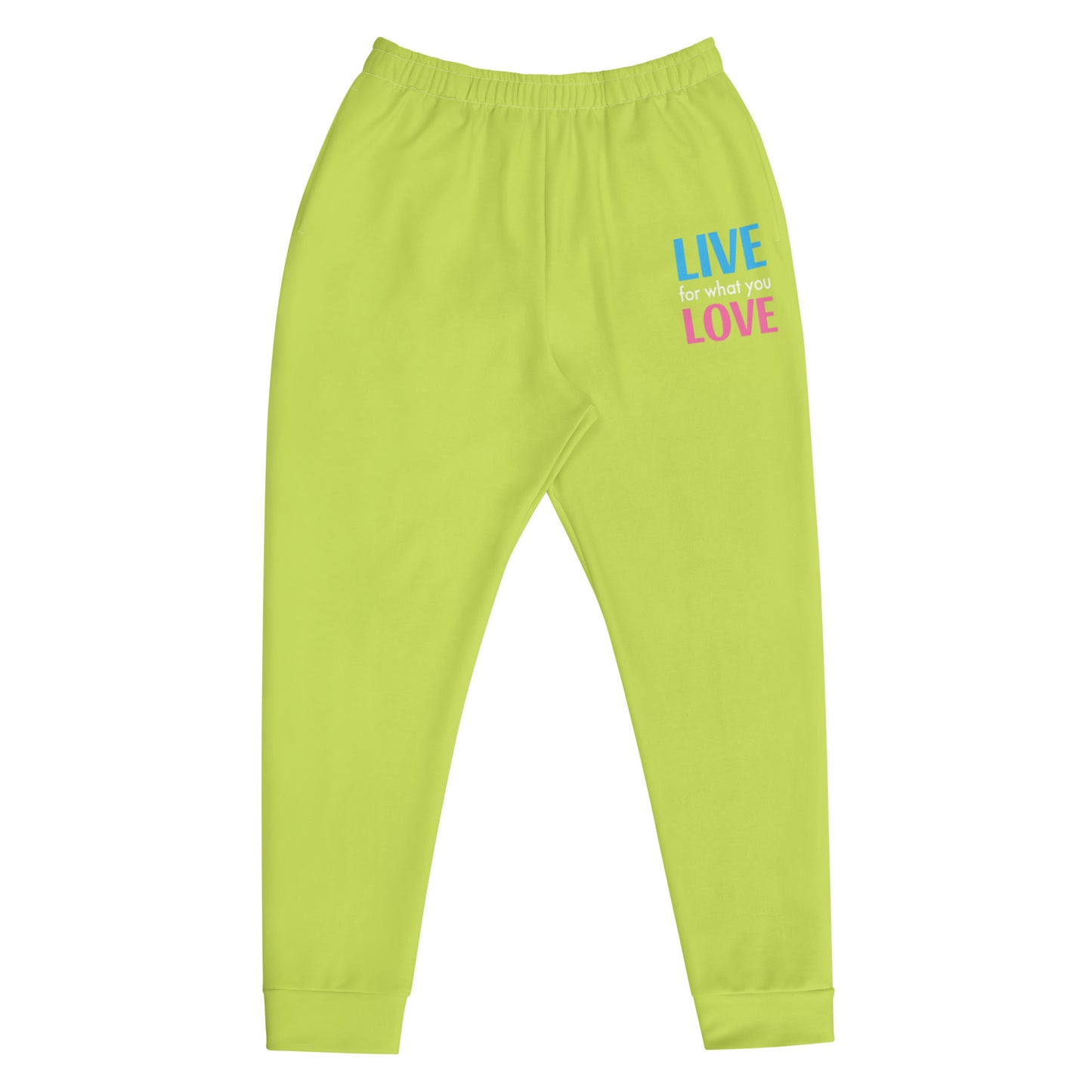 "LIVE FOR WHAT YOU LOVE" BY XCLUSIF POETIX LIGHT GREEN Men's Joggers