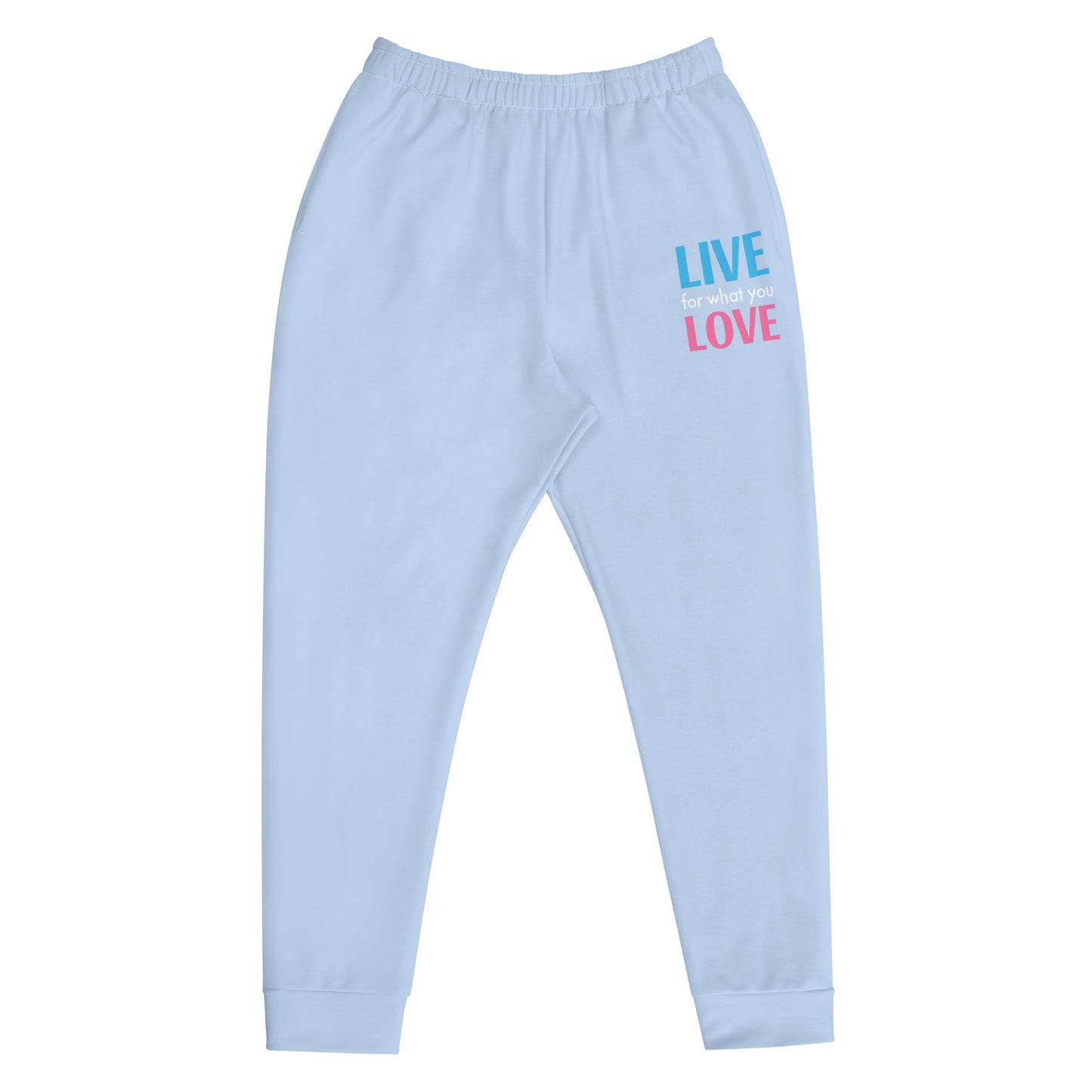 "LIVE FOR WHAT YOU LOVE" BY XCLUSIF POETIX LIGHT BLUE Men's Joggers