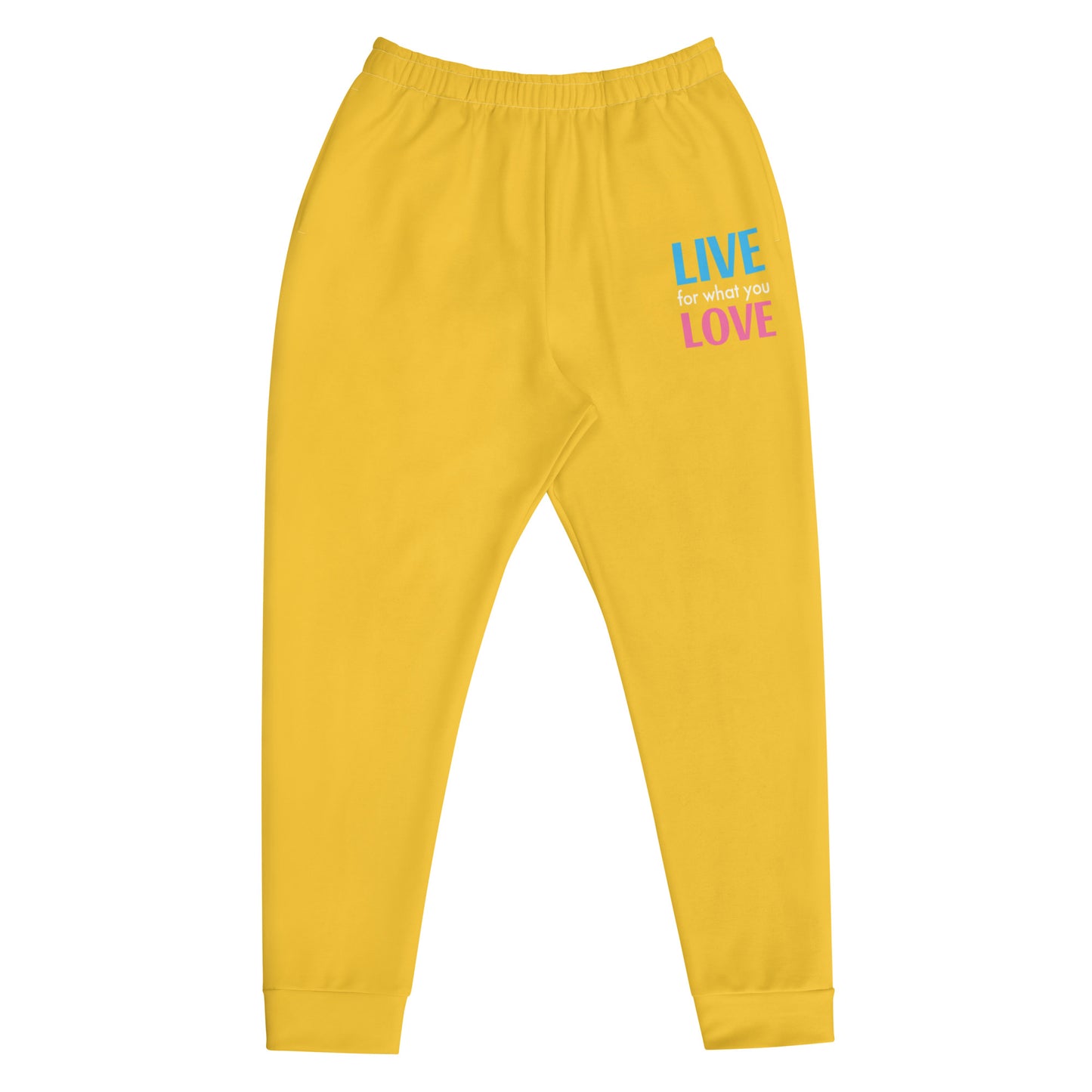 "LIVE FOR WHAT YOU LOVE" BY XCLUSIF POETIX YELLOW Men's Joggers