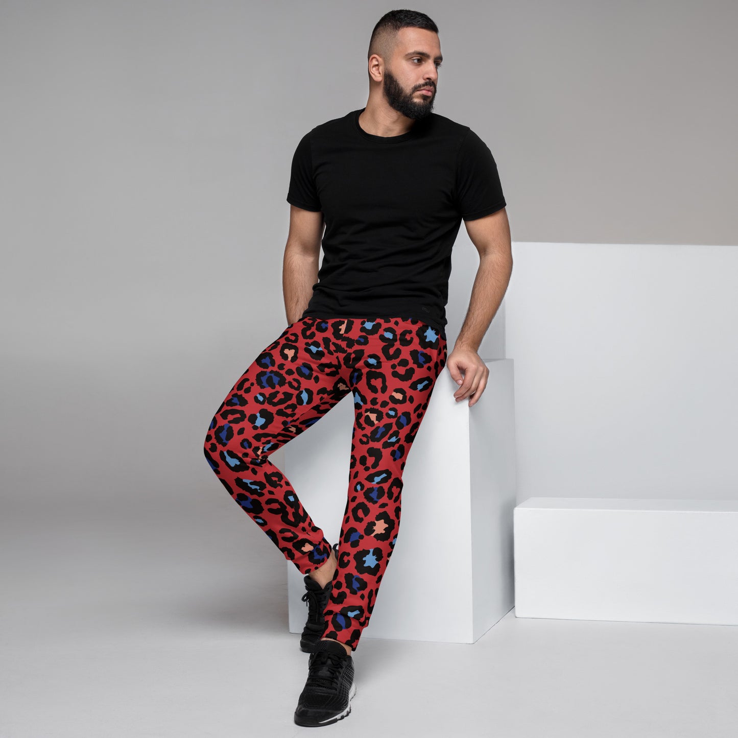 XCLUSIF POETIX RED LEOPARD Men's Joggers