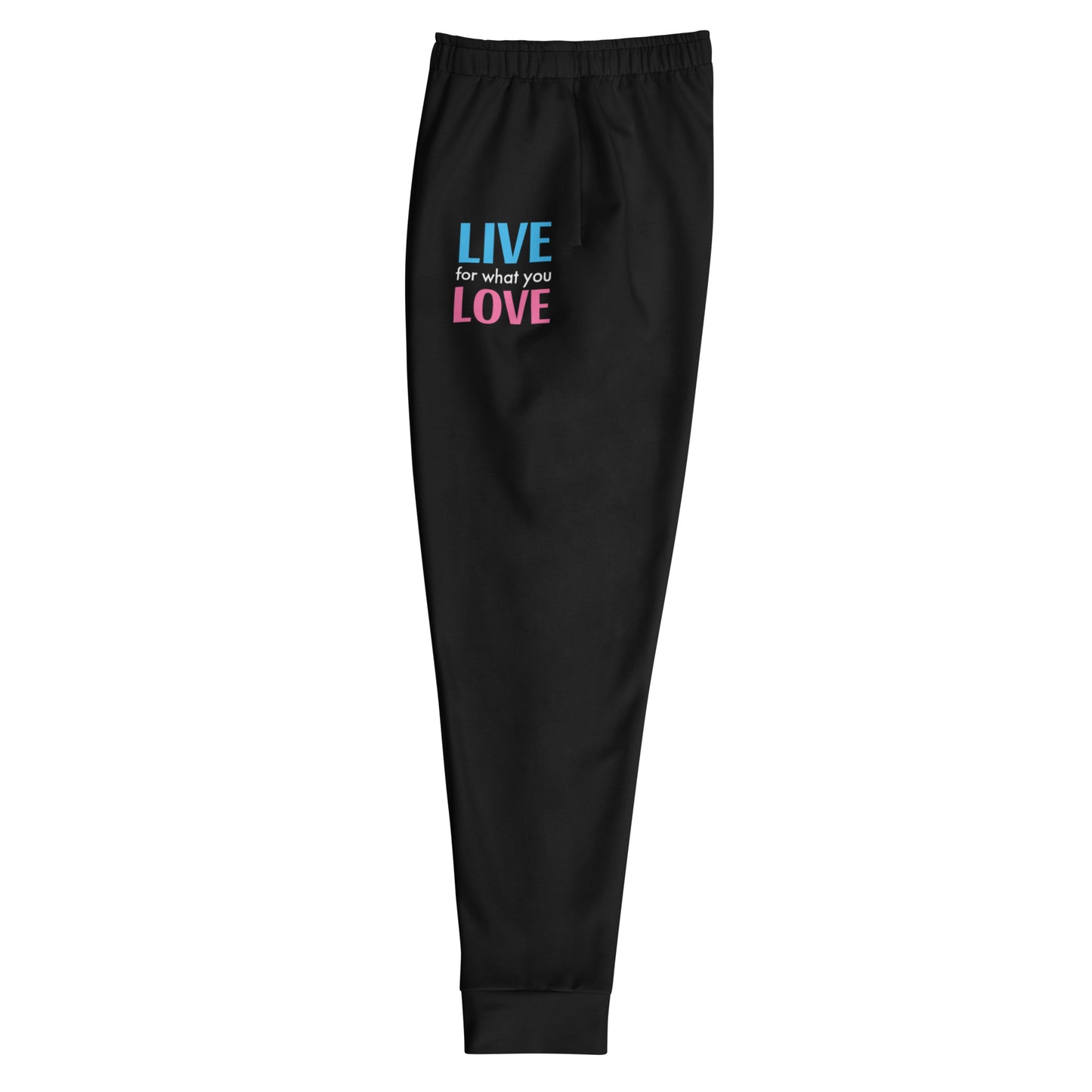 "LIVE FOR WHAT YOU LOVE" BY XCLUSIF POETIX BLACK Men's Joggers