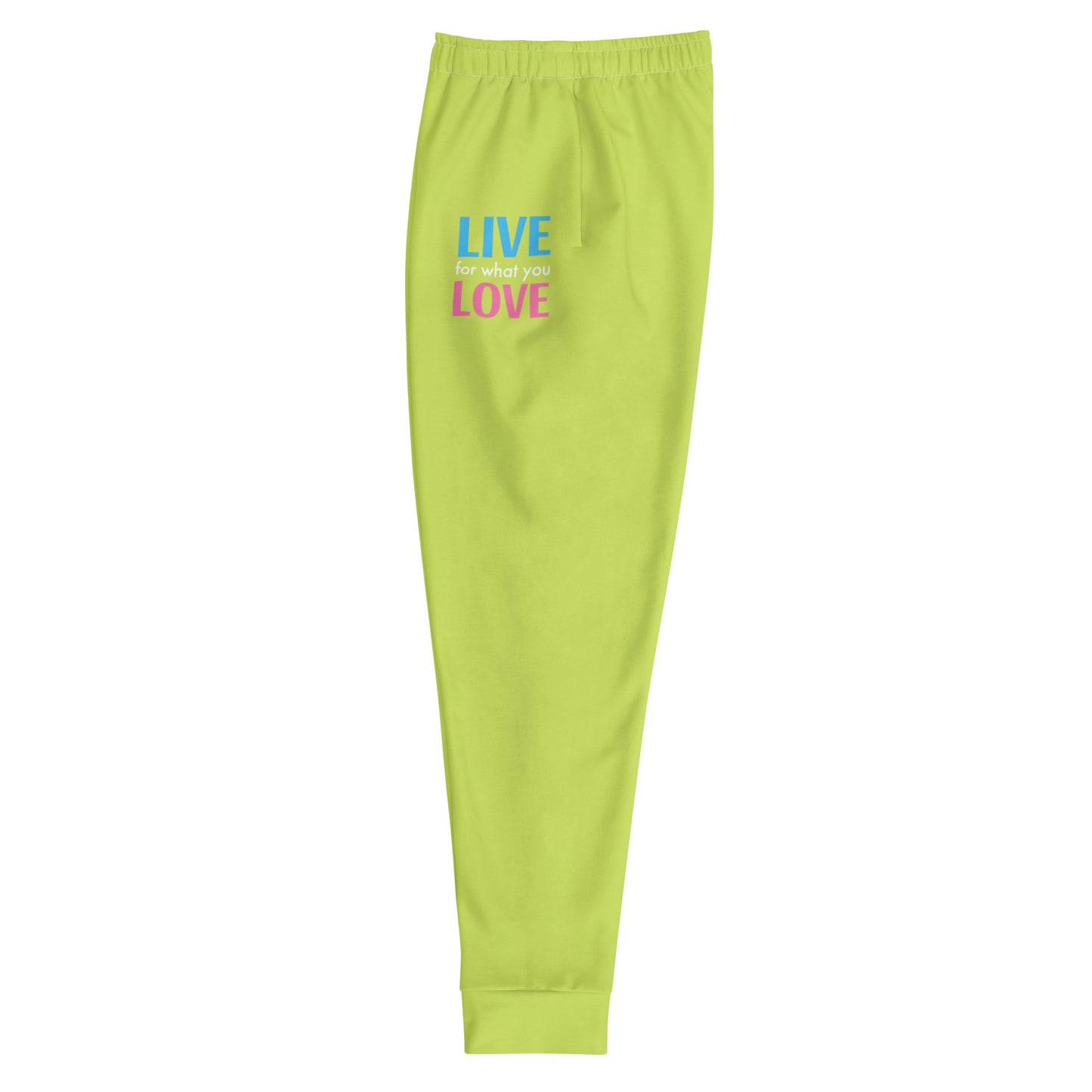 "LIVE FOR WHAT YOU LOVE" BY XCLUSIF POETIX LIGHT GREEN Men's Joggers