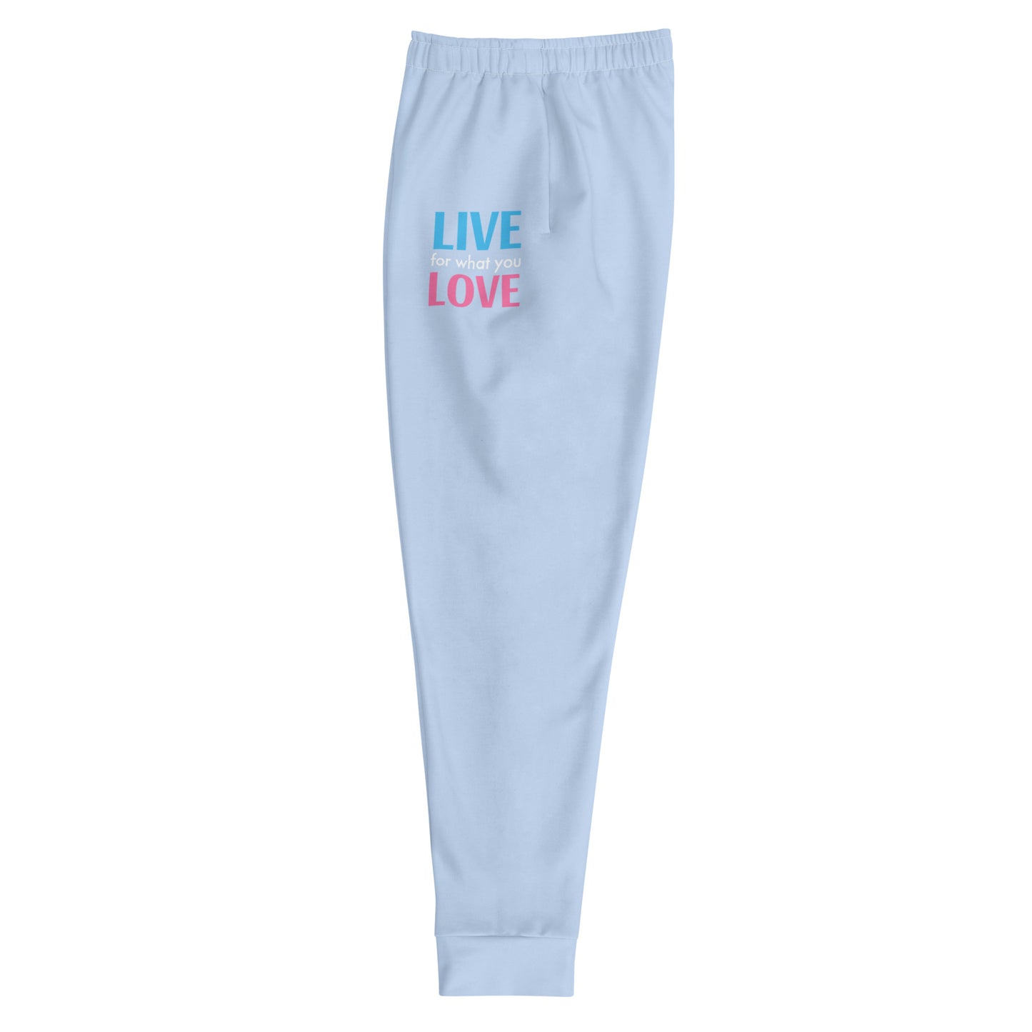 "LIVE FOR WHAT YOU LOVE" BY XCLUSIF POETIX LIGHT BLUE Men's Joggers