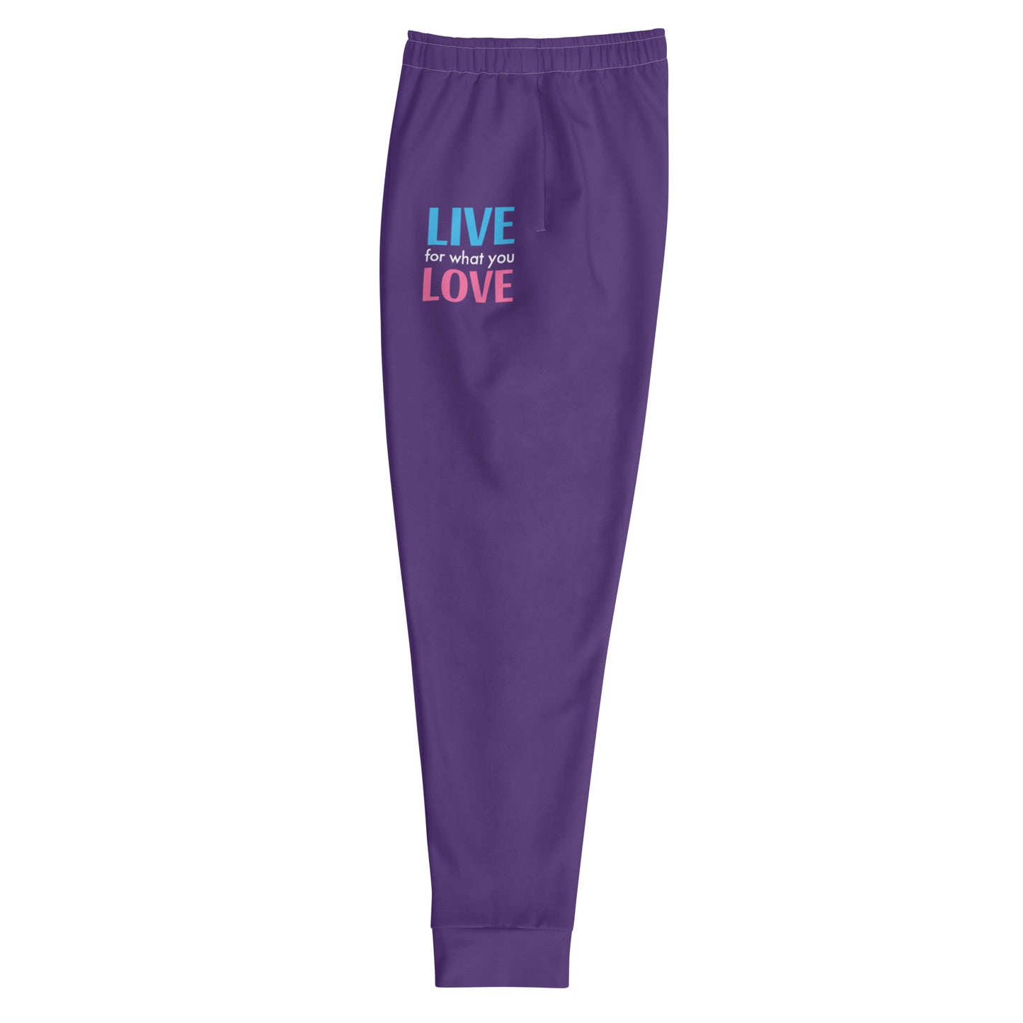 "LIVE FOR WHAT YOU LOVE" BY XCLUSIF POETIX PURPLE Men's Joggers