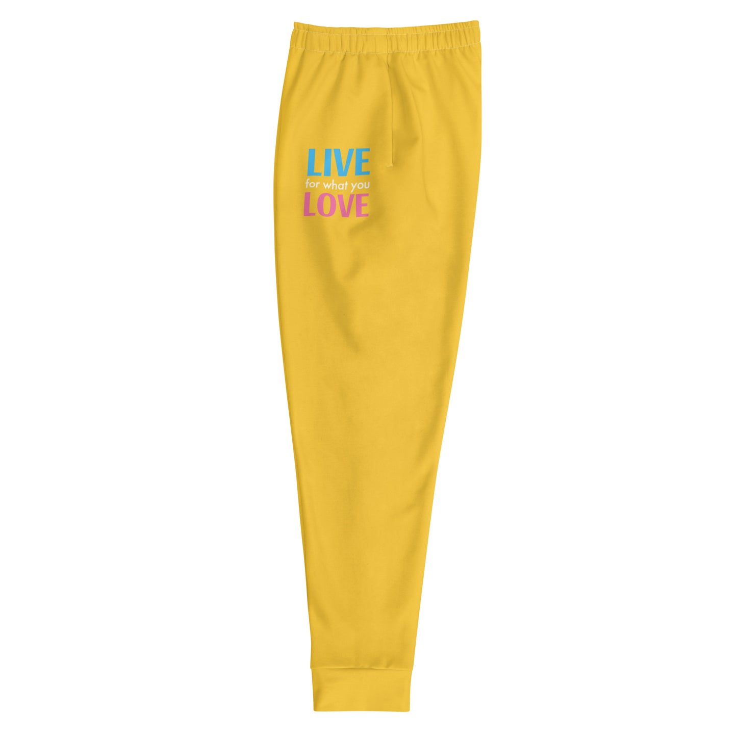 "LIVE FOR WHAT YOU LOVE" BY XCLUSIF POETIX YELLOW Men's Joggers