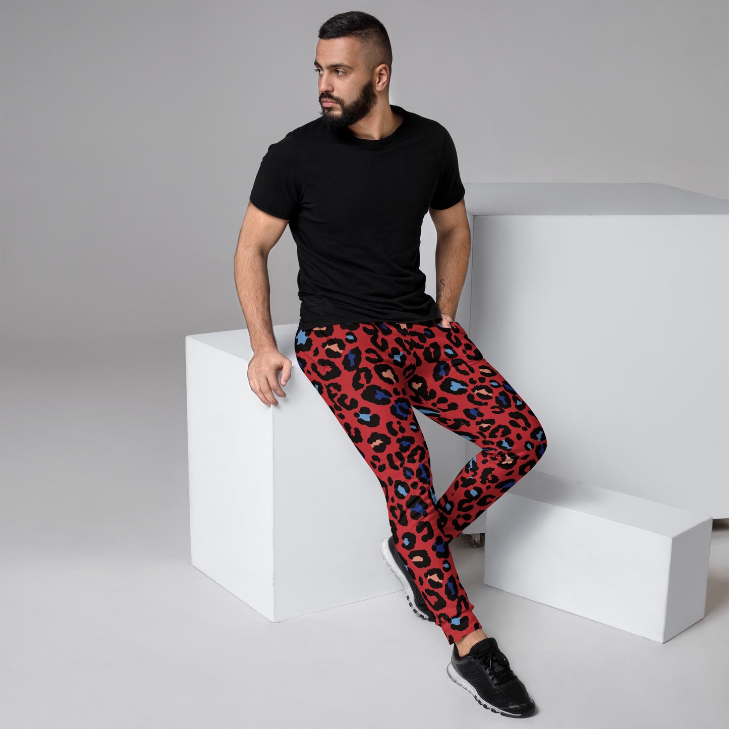 XCLUSIF POETIX RED LEOPARD Men's Joggers