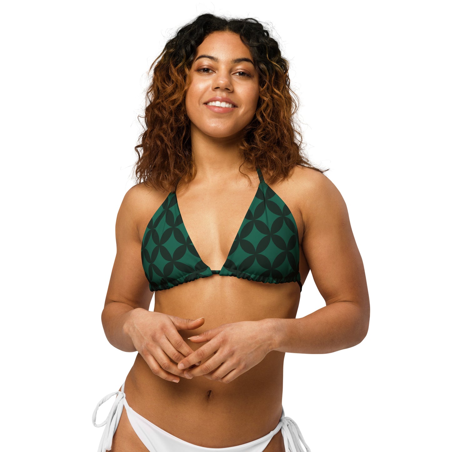 XCLUSIF POETIX LUXURY GREEN string bikini top