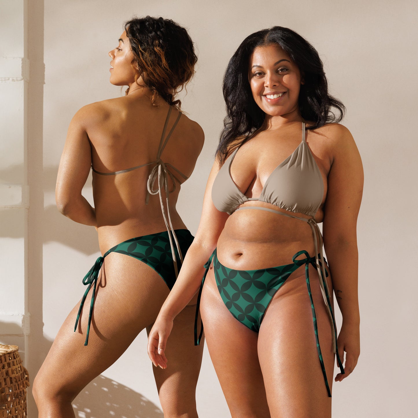 XCLUSIF POETIX LUXURY GREEN string bikini bottom