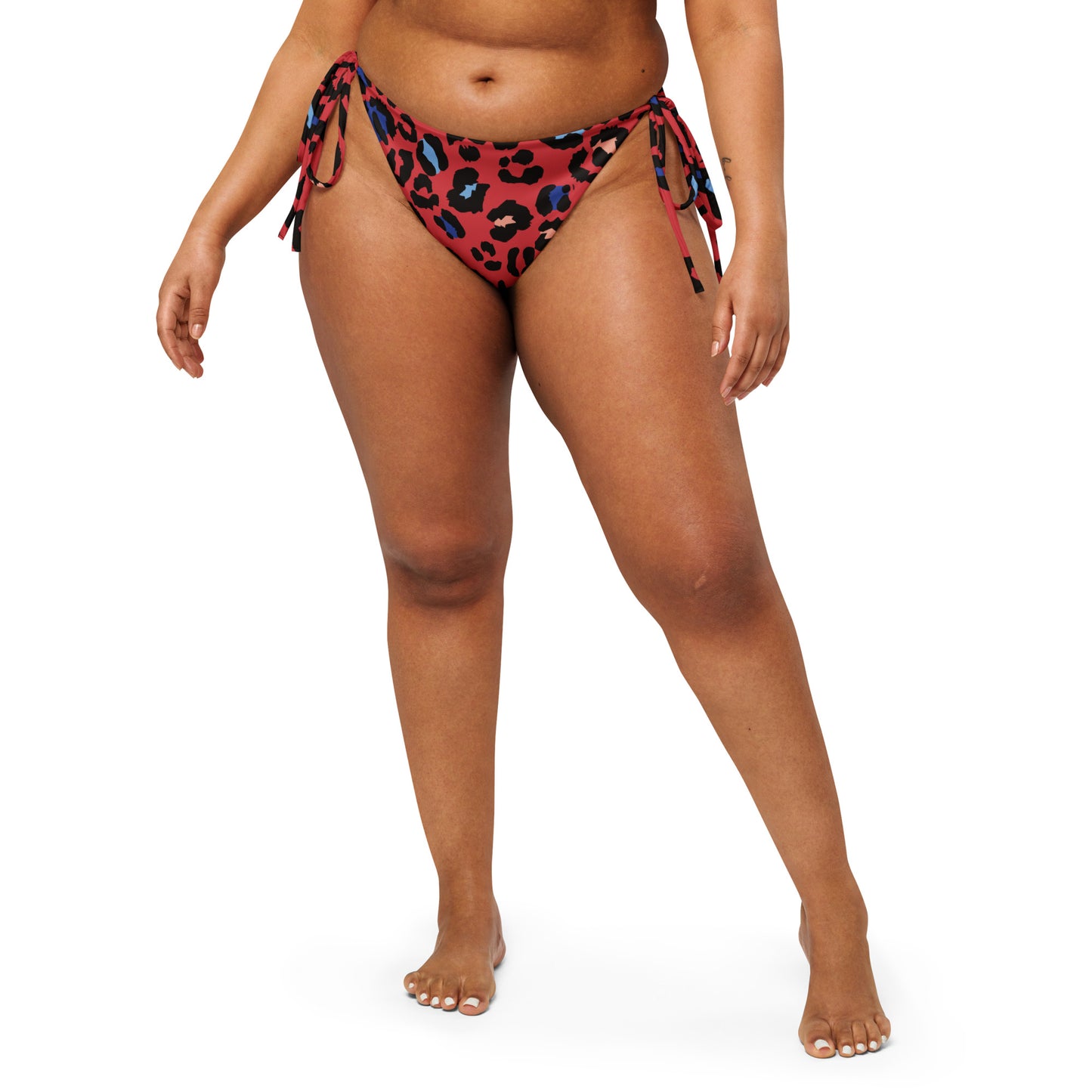 XCLUSIF POETIX RED LEOPARD string bikini bottom