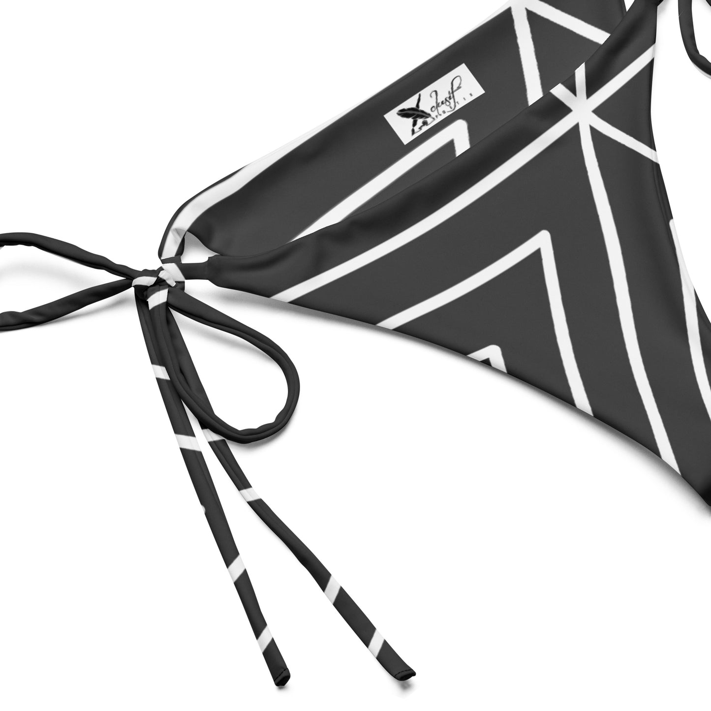 XCLUSIF POETIX BLACK TRIANGLE string bikini bottom