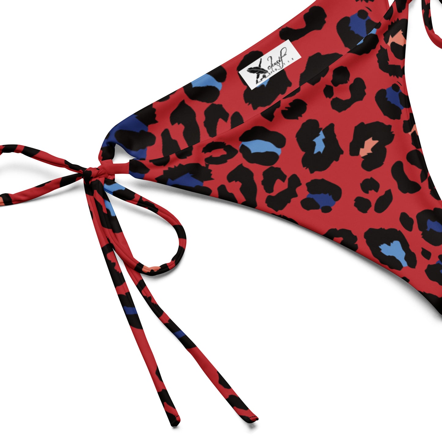 XCLUSIF POETIX RED LEOPARD string bikini bottom