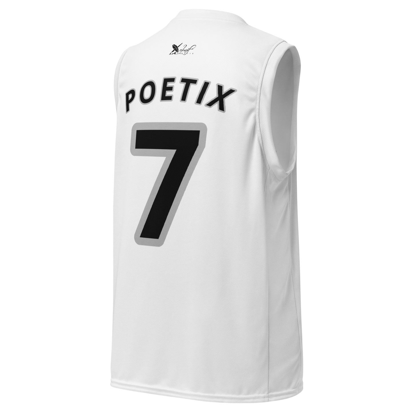 XCLUSIF POETIX WHITE unisex basketball jersey