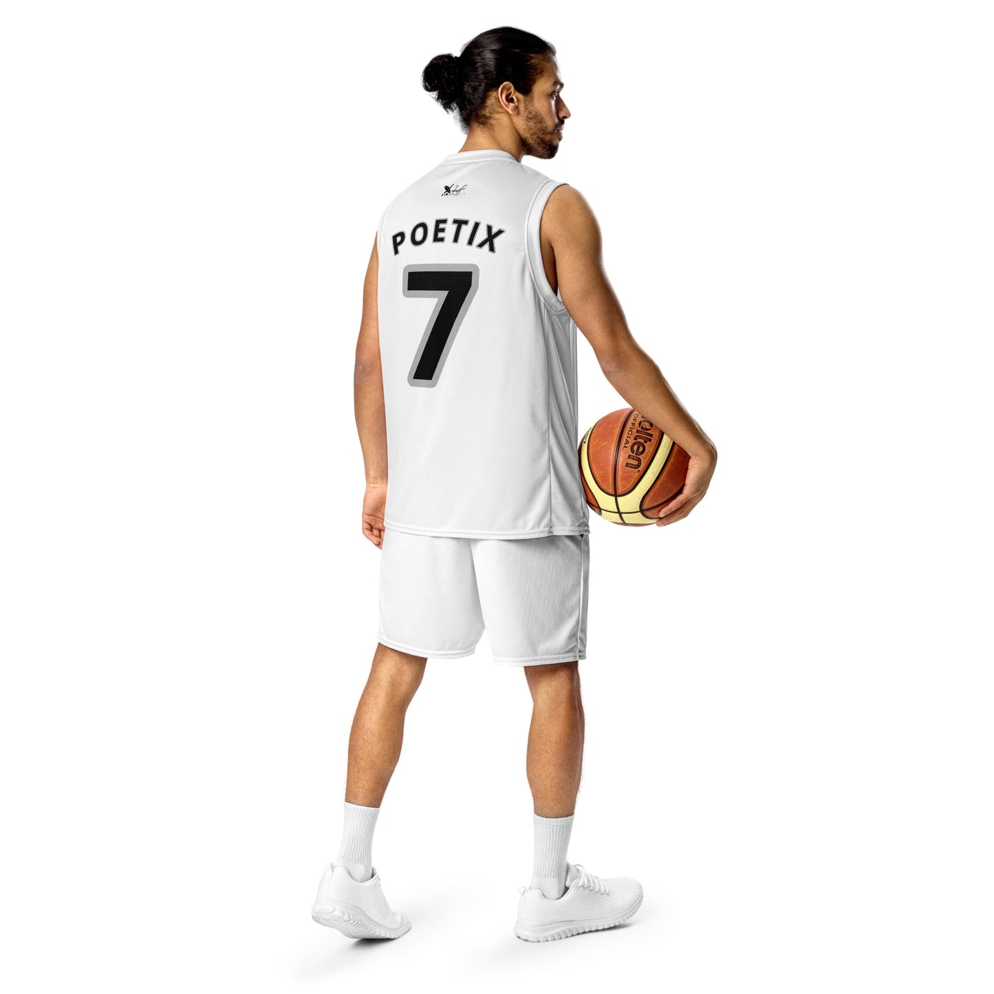 XCLUSIF POETIX WHITE unisex basketball jersey