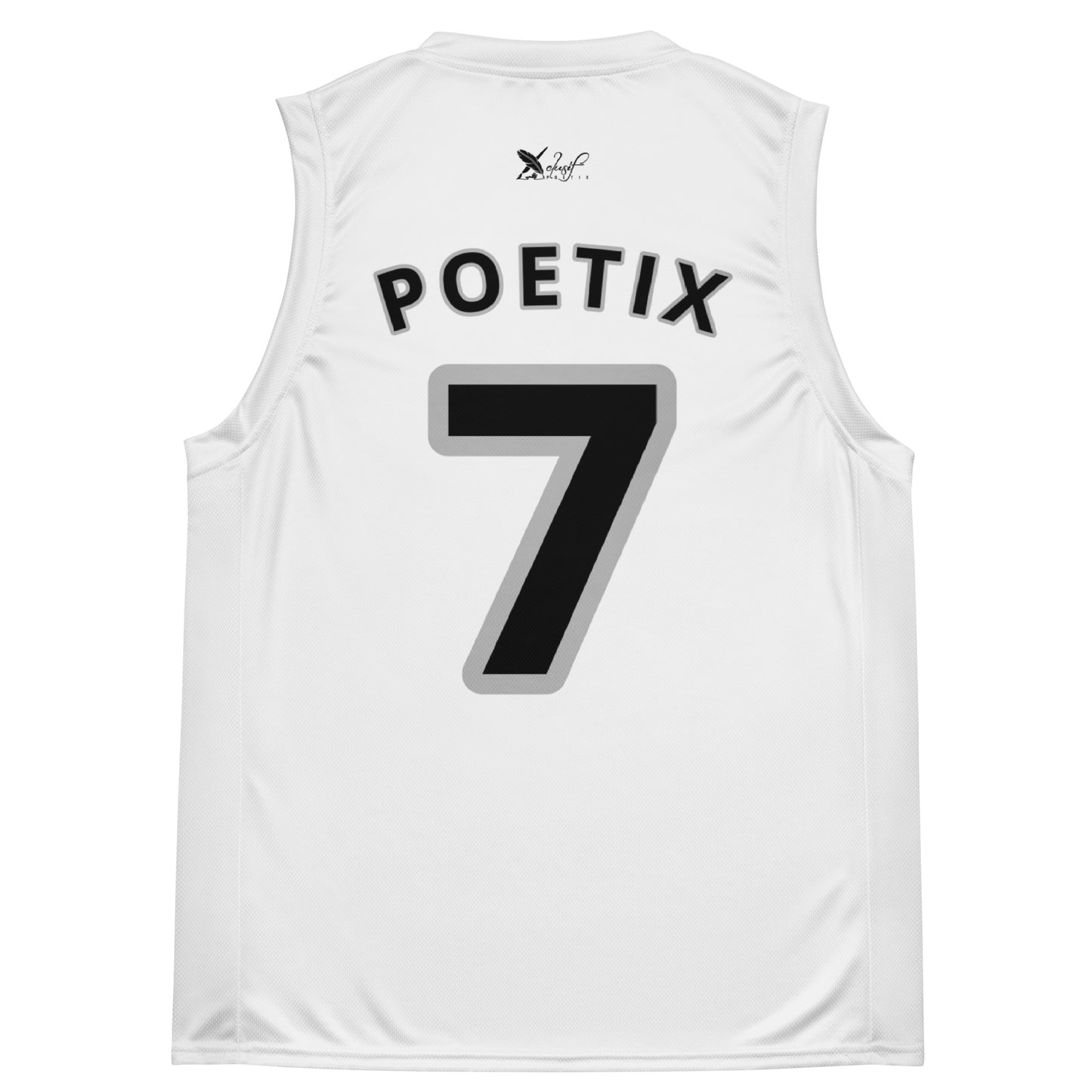 XCLUSIF POETIX WHITE unisex basketball jersey