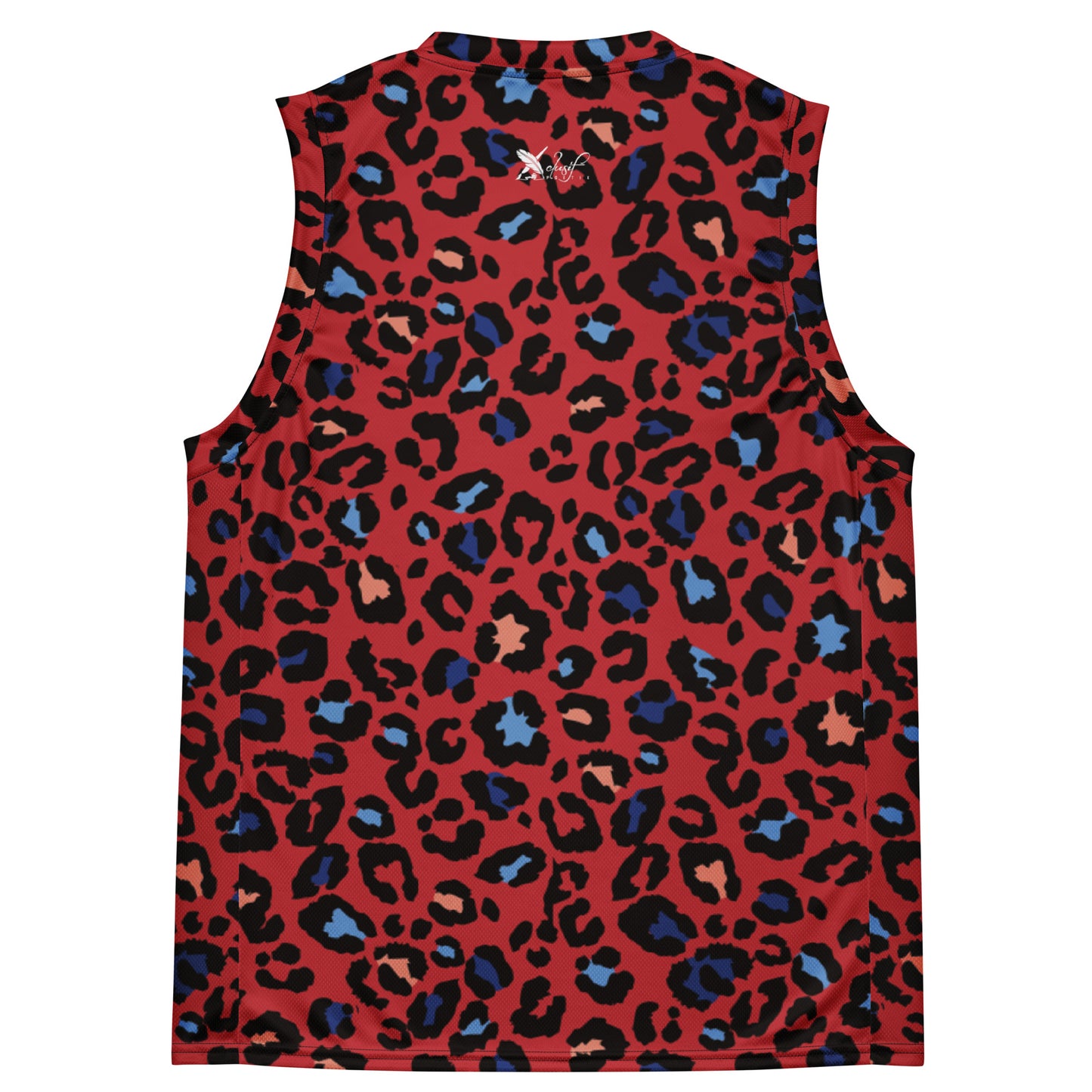 XCLUSIF POETIX RED LEOPARD unisex basketball jersey