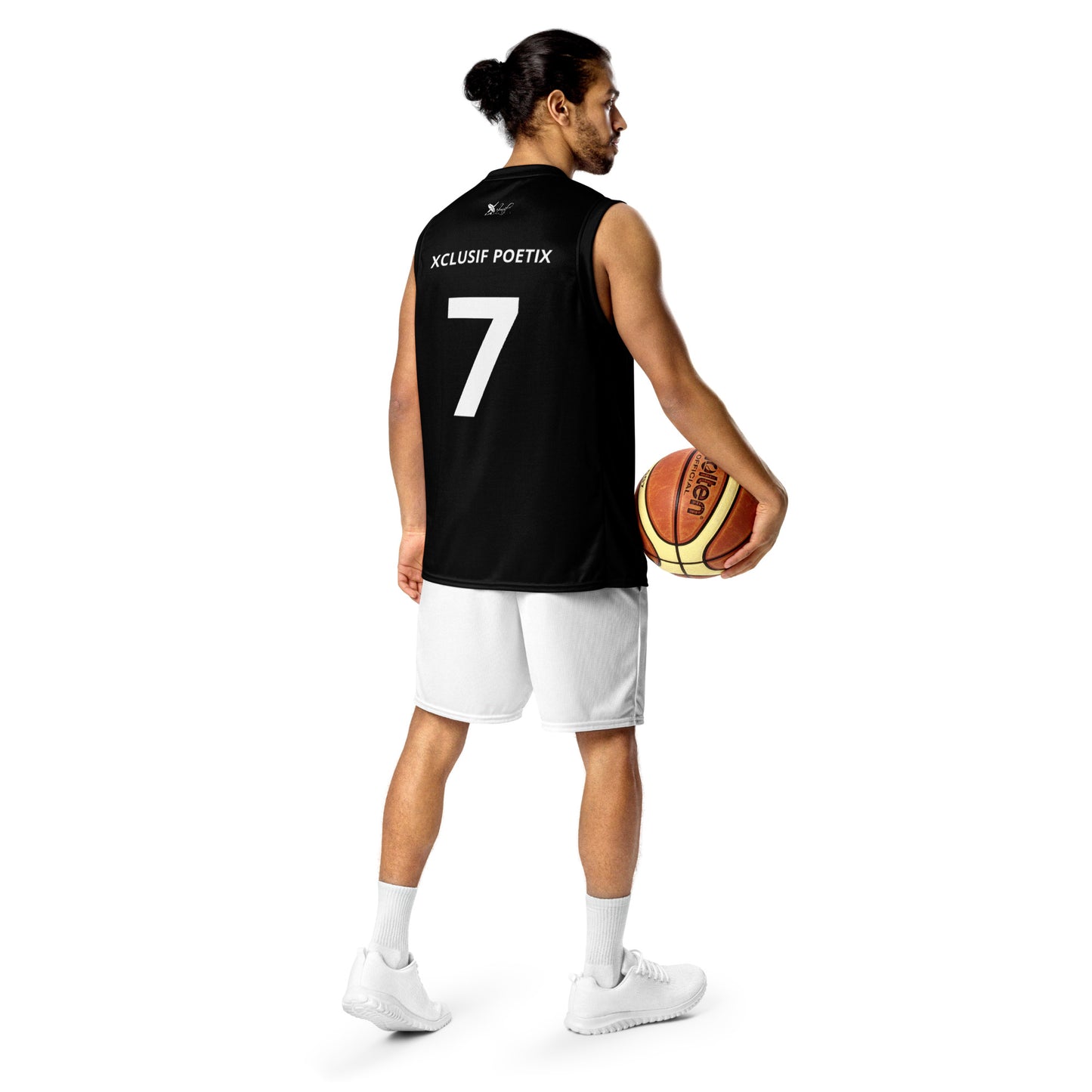 XCLUSIF POETIX BLACK & WHITE unisex basketball jersey