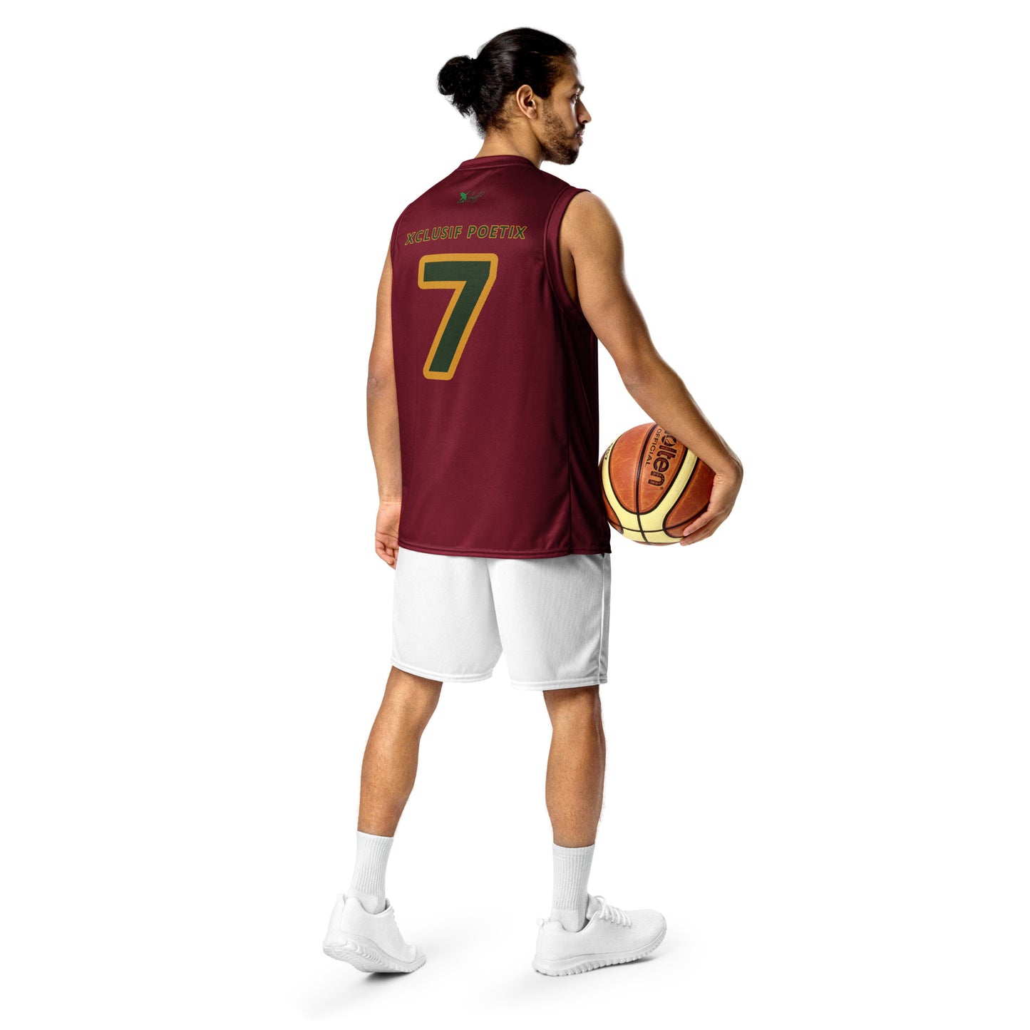 ROYALTY BY XCLUSIF POETIX BURGUNDY unisex basketball jersey