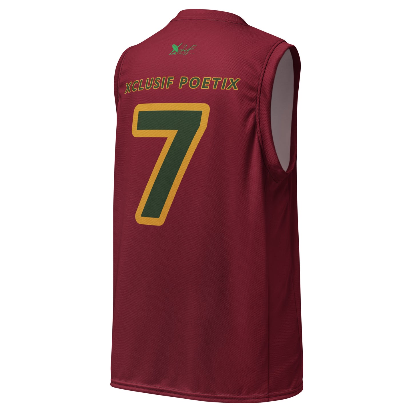 ROYALTY BY XCLUSIF POETIX BURGUNDY unisex basketball jersey