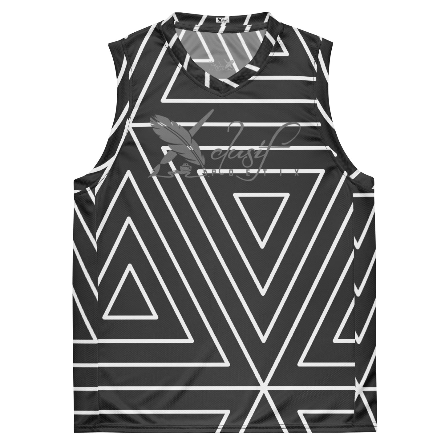 XCLUSIF POETIX BLACK TRIANGLE unisex basketball jersey