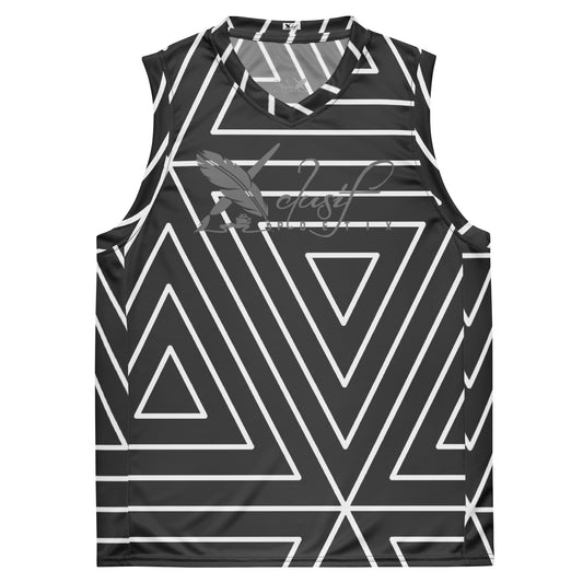 XCLUSIF POETIX BLACK TRIANGLE unisex basketball jersey