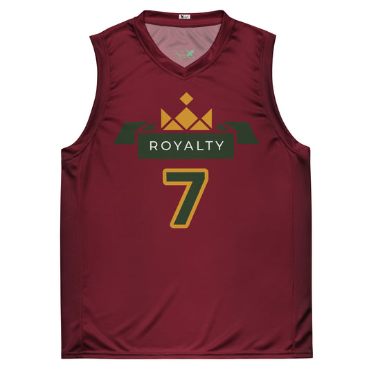 ROYALTY BY XCLUSIF POETIX BURGUNDY unisex basketball jersey