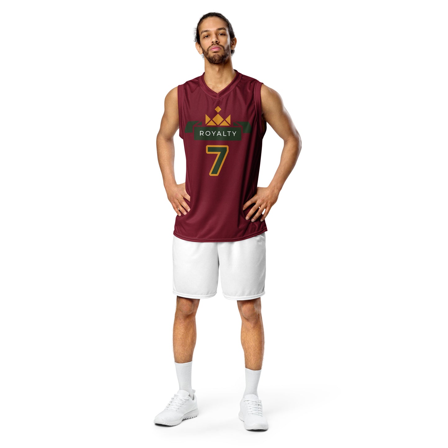 ROYALTY BY XCLUSIF POETIX BURGUNDY unisex basketball jersey