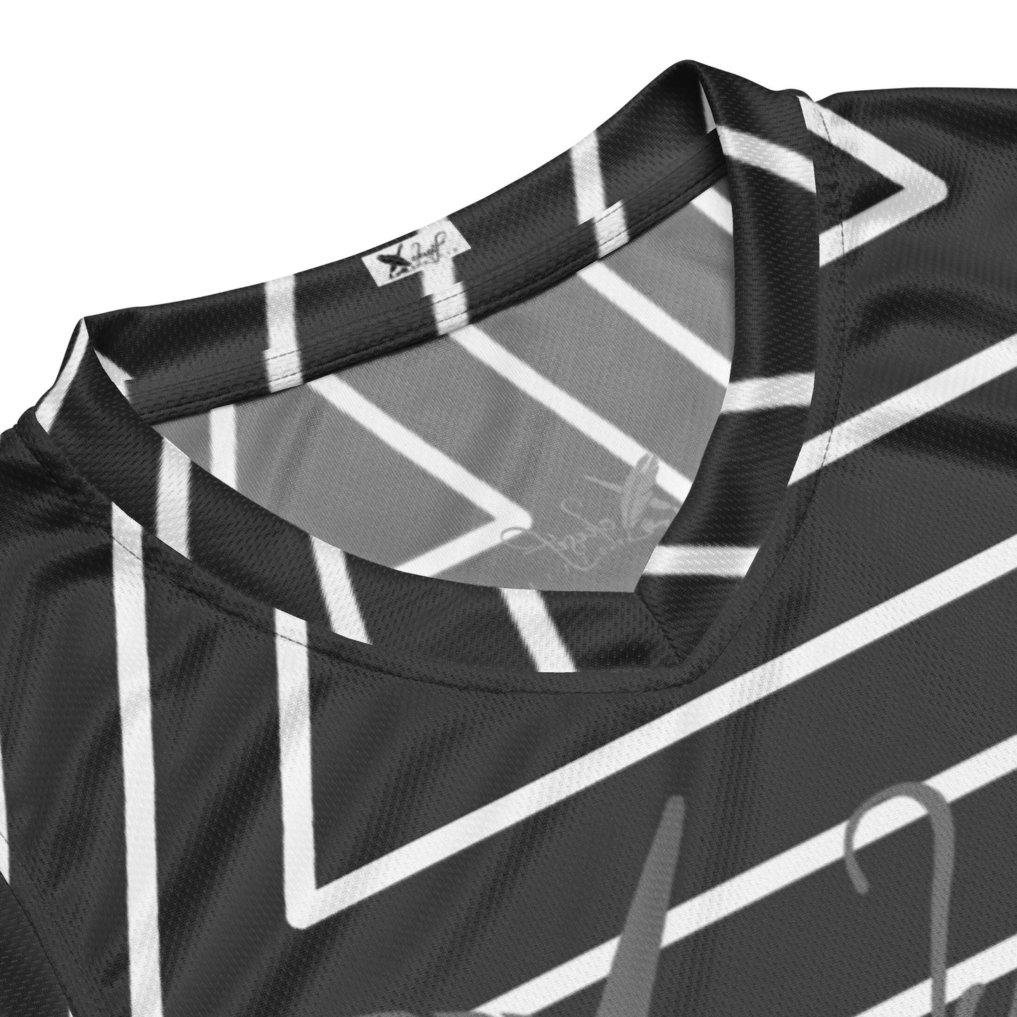 XCLUSIF POETIX BLACK TRIANGLE unisex basketball jersey