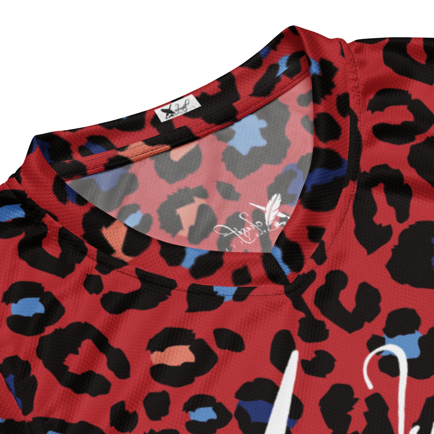 XCLUSIF POETIX RED LEOPARD unisex basketball jersey