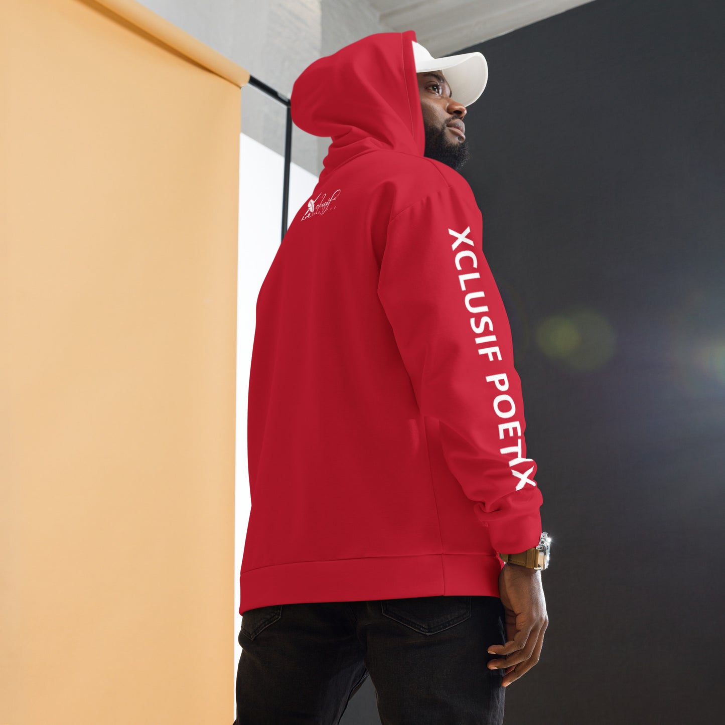 XCLUSIF POETIX RED & WHITE LOGO Unisex Hoodie