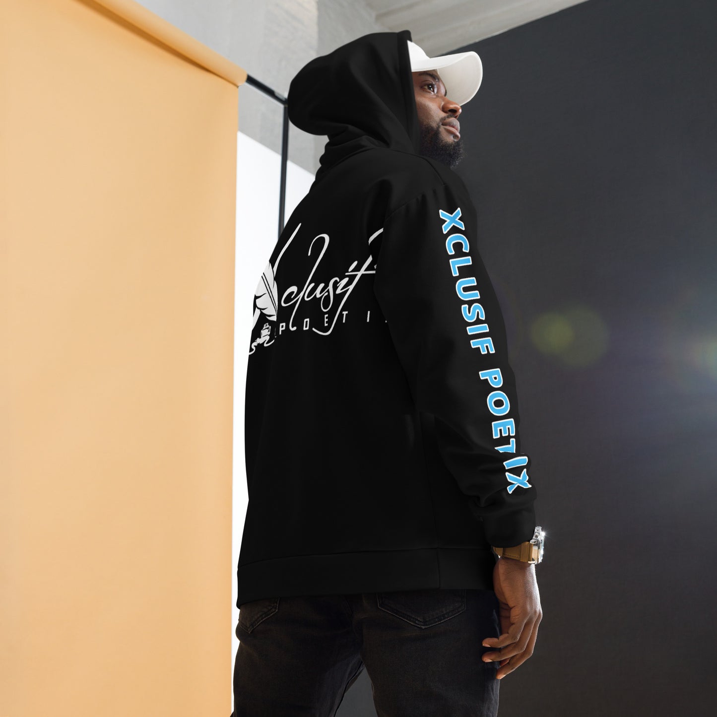 "LIVE FOR WHAT YOU LOVE" BY XCLUSIF POETIX BLACK Unisex Hoodie