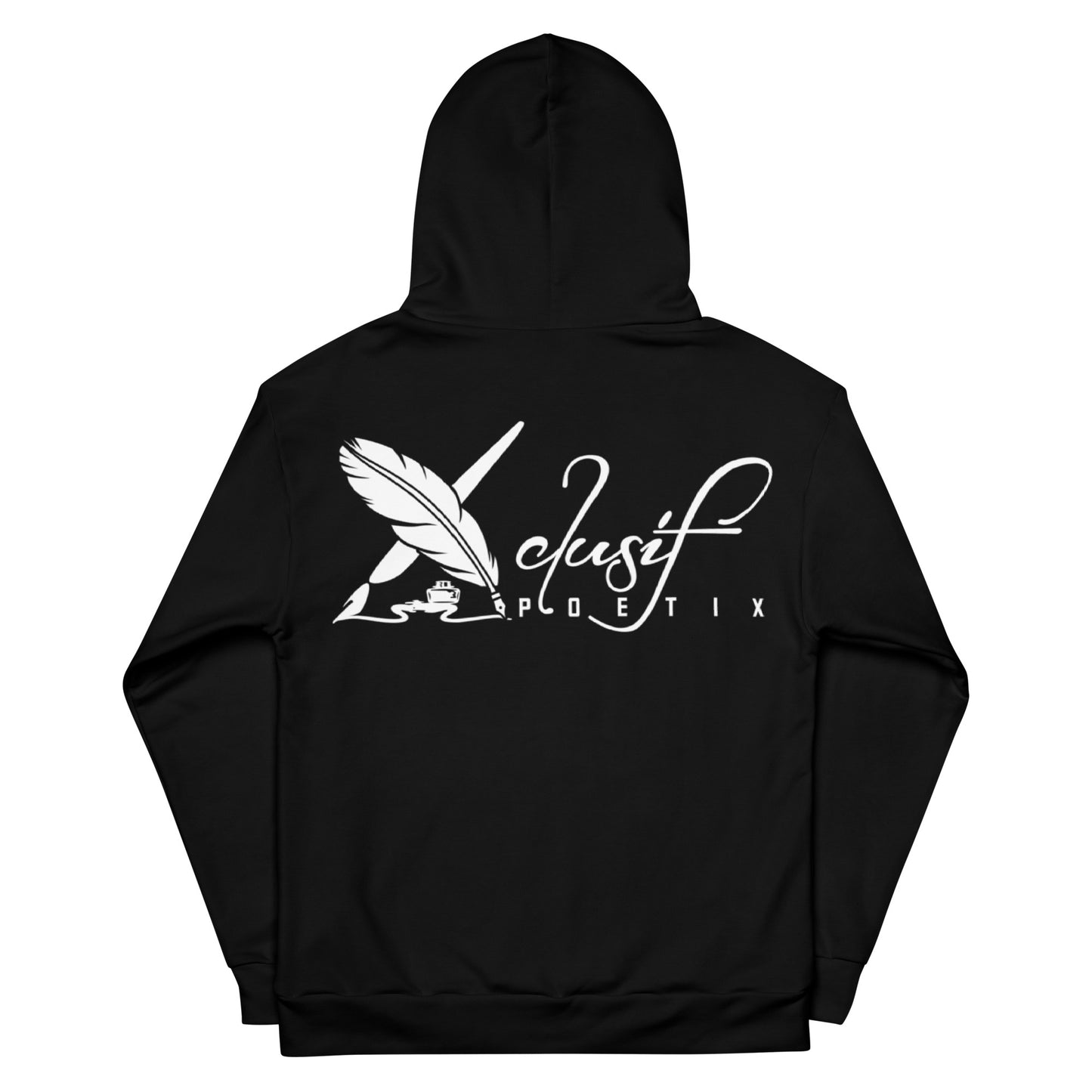 "LIVE FOR WHAT YOU LOVE" BY XCLUSIF POETIX BLACK Unisex Hoodie