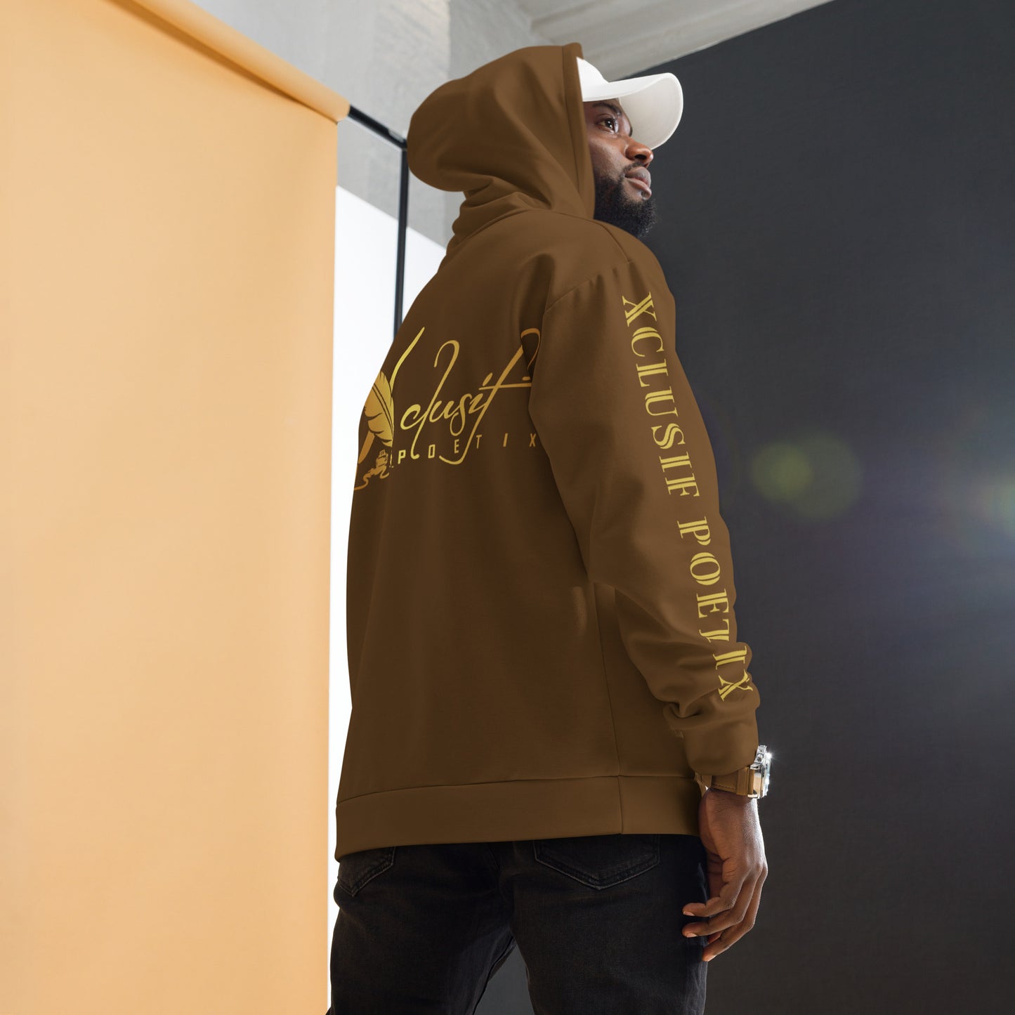 RICH BY XCLUSIF POETIX BROWN & GOLD Unisex Hoodie