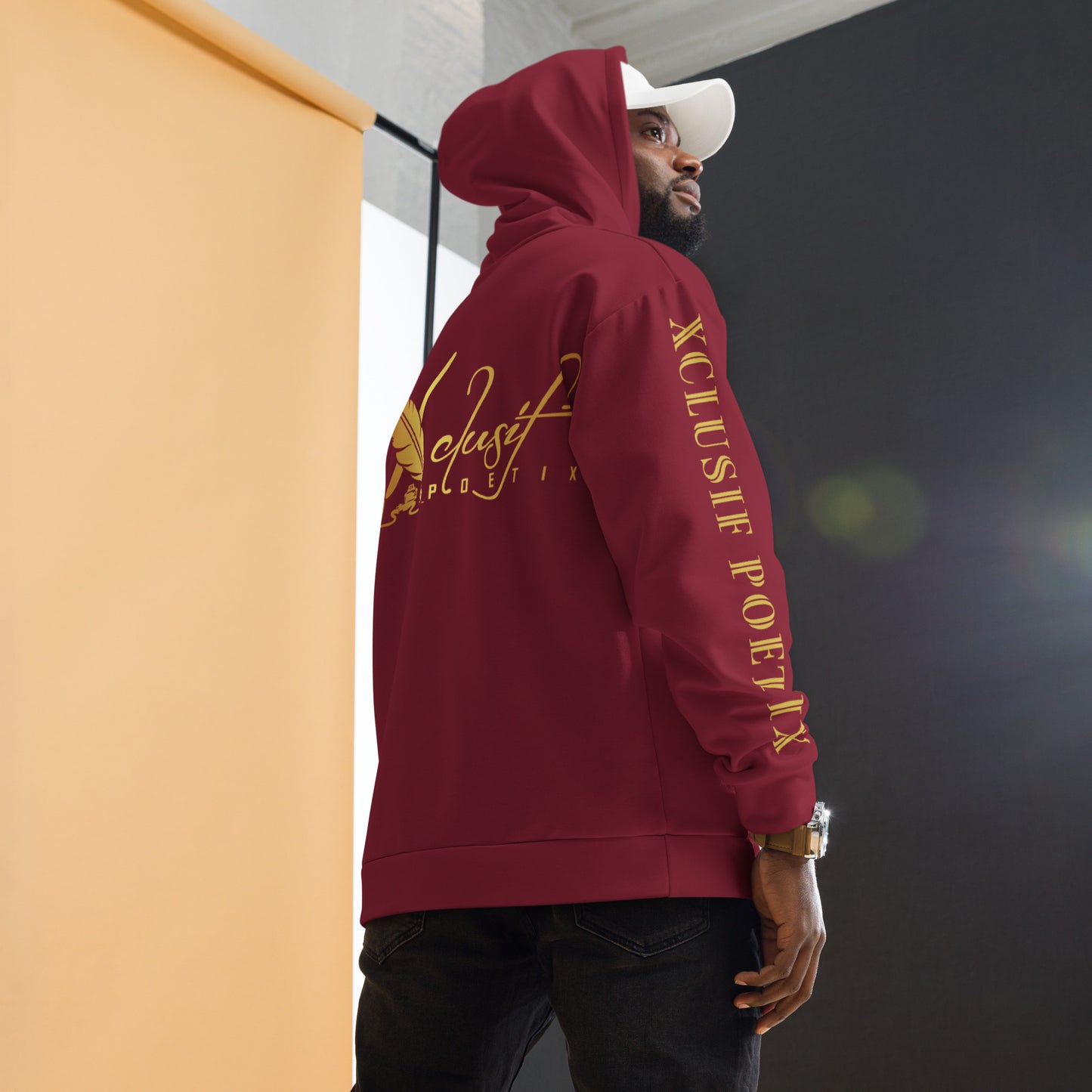 RICH BY XCLUSIF POETIX BURGUNDY & GOLD Unisex Hoodie