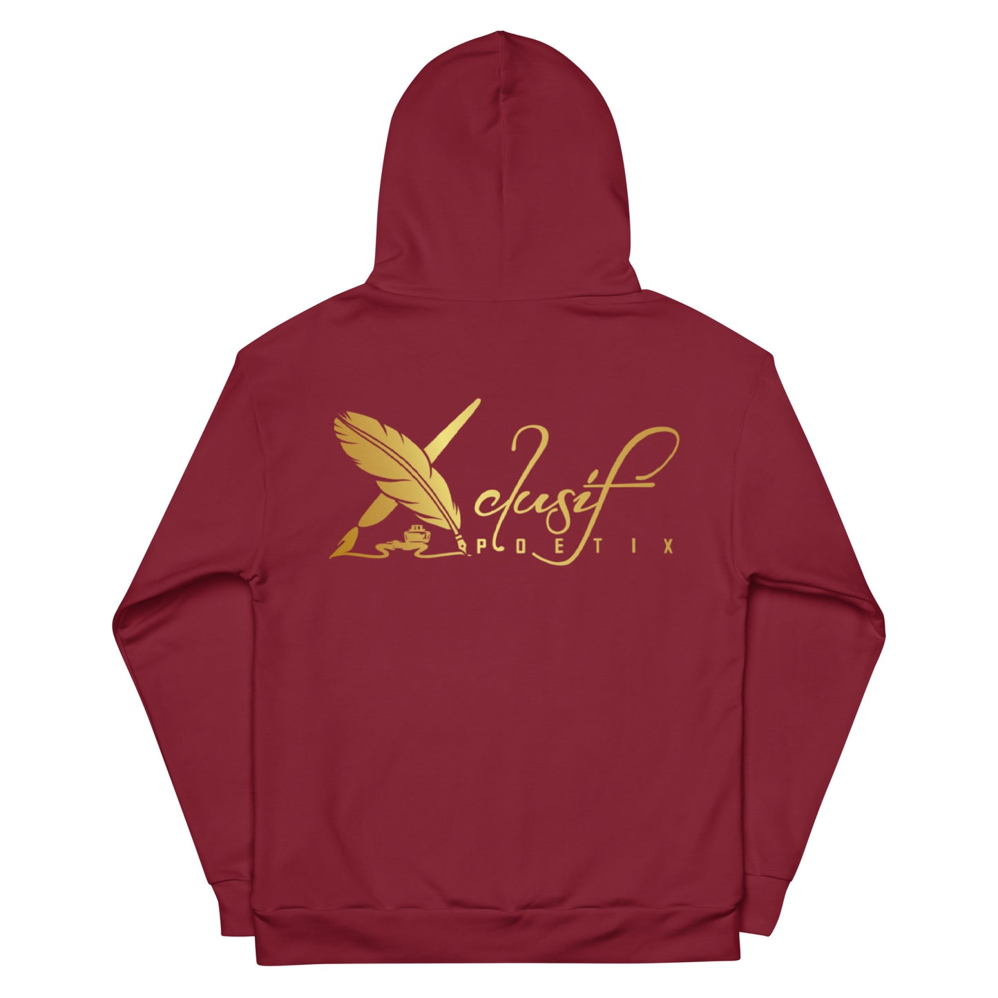 RICH BY XCLUSIF POETIX BURGUNDY & GOLD Unisex Hoodie