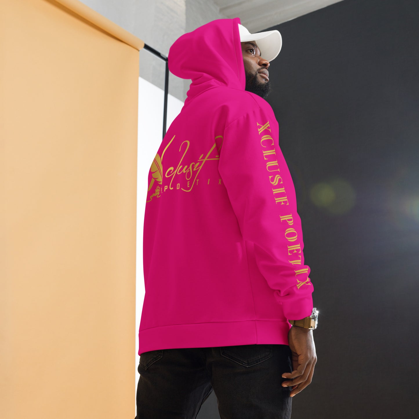 RICH BY XCLUSIF POETIX HOT PINK & GOLD Unisex Hoodie