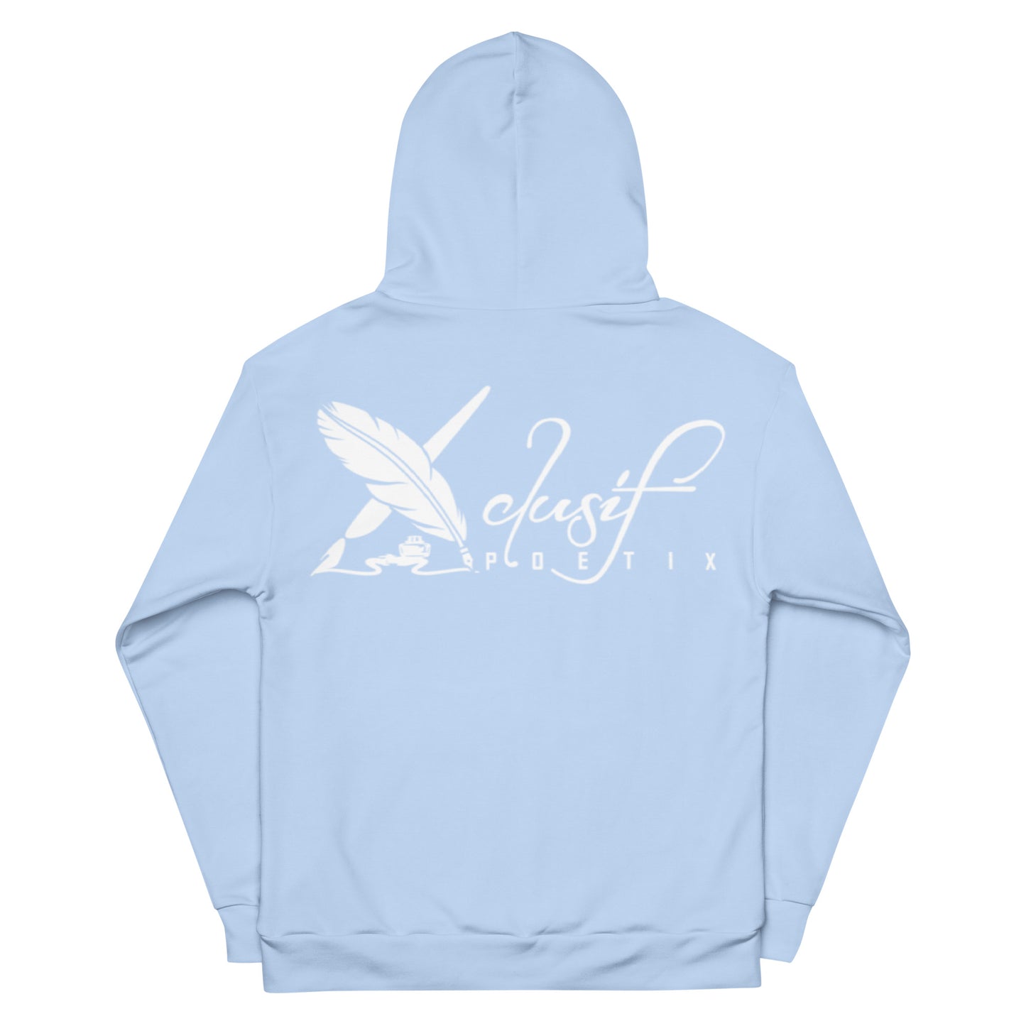 "LIVE FOR WHAT YOU LOVE" BY XCLUSIF POETIX LIGHT BLUE Unisex Hoodie