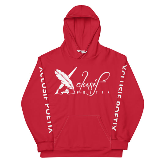 XCLUSIF POETIX RED & WHITE LOGO Unisex Hoodie