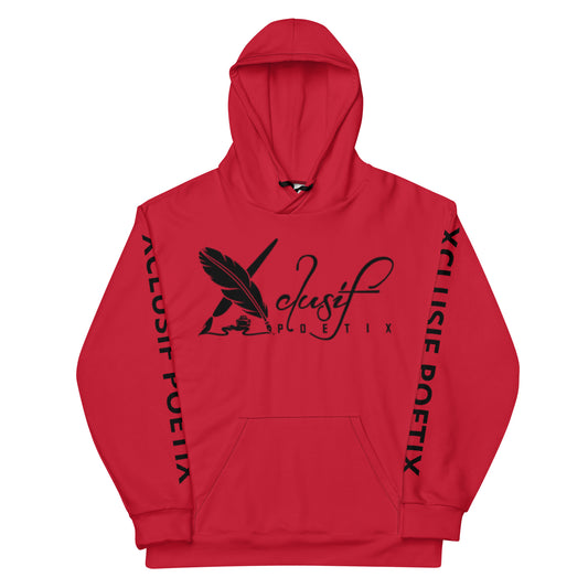 XCLUSIF POETIX RED & BLACK LOGO Unisex Hoodie