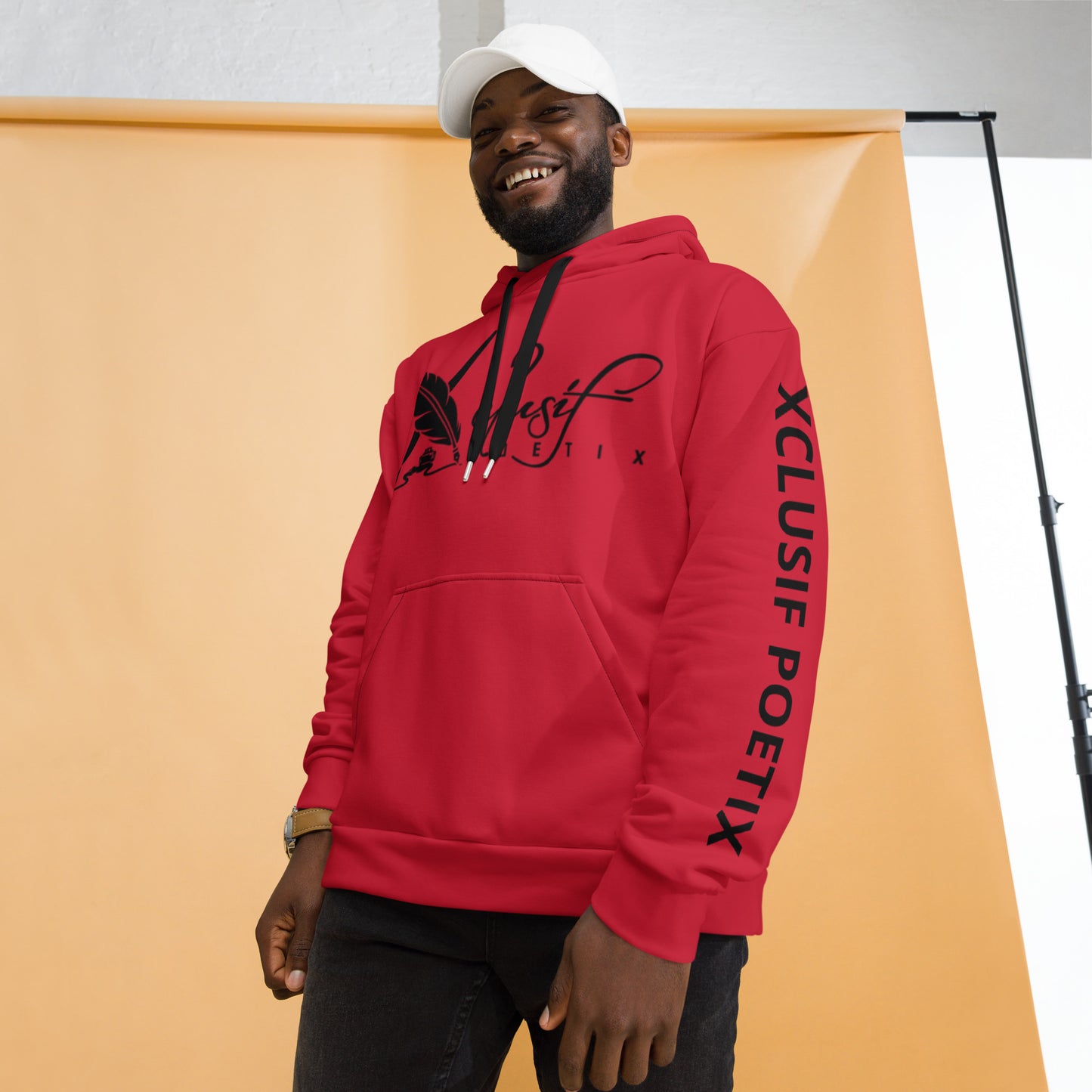 XCLUSIF POETIX RED & BLACK LOGO Unisex Hoodie