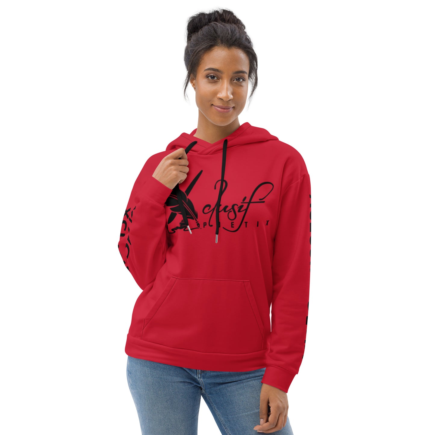 XCLUSIF POETIX RED & BLACK LOGO Unisex Hoodie