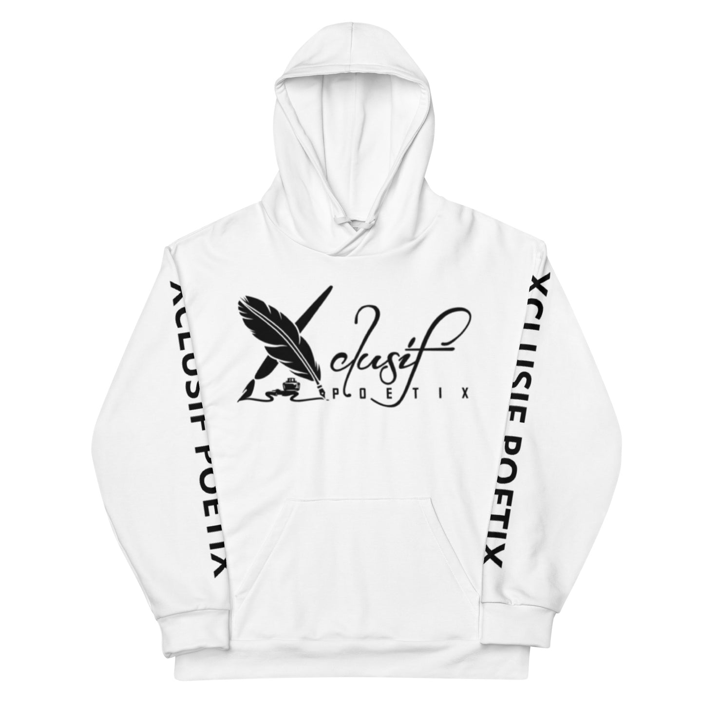 XCLUSIF POETIX WHITE & BLACK Unisex Hoodie