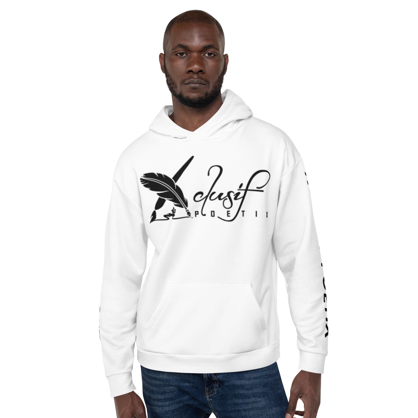 XCLUSIF POETIX WHITE & BLACK Unisex Hoodie