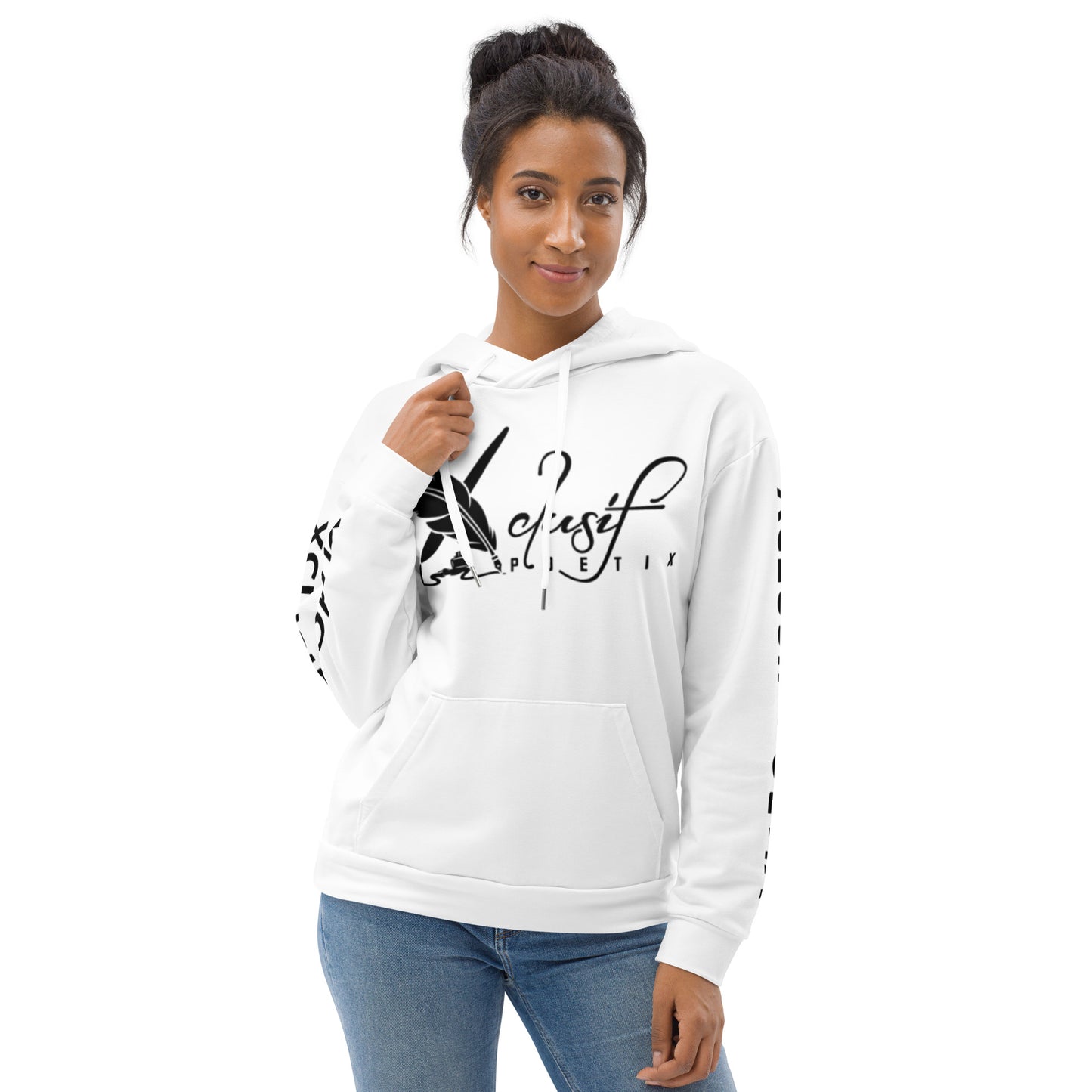 XCLUSIF POETIX WHITE & BLACK Unisex Hoodie