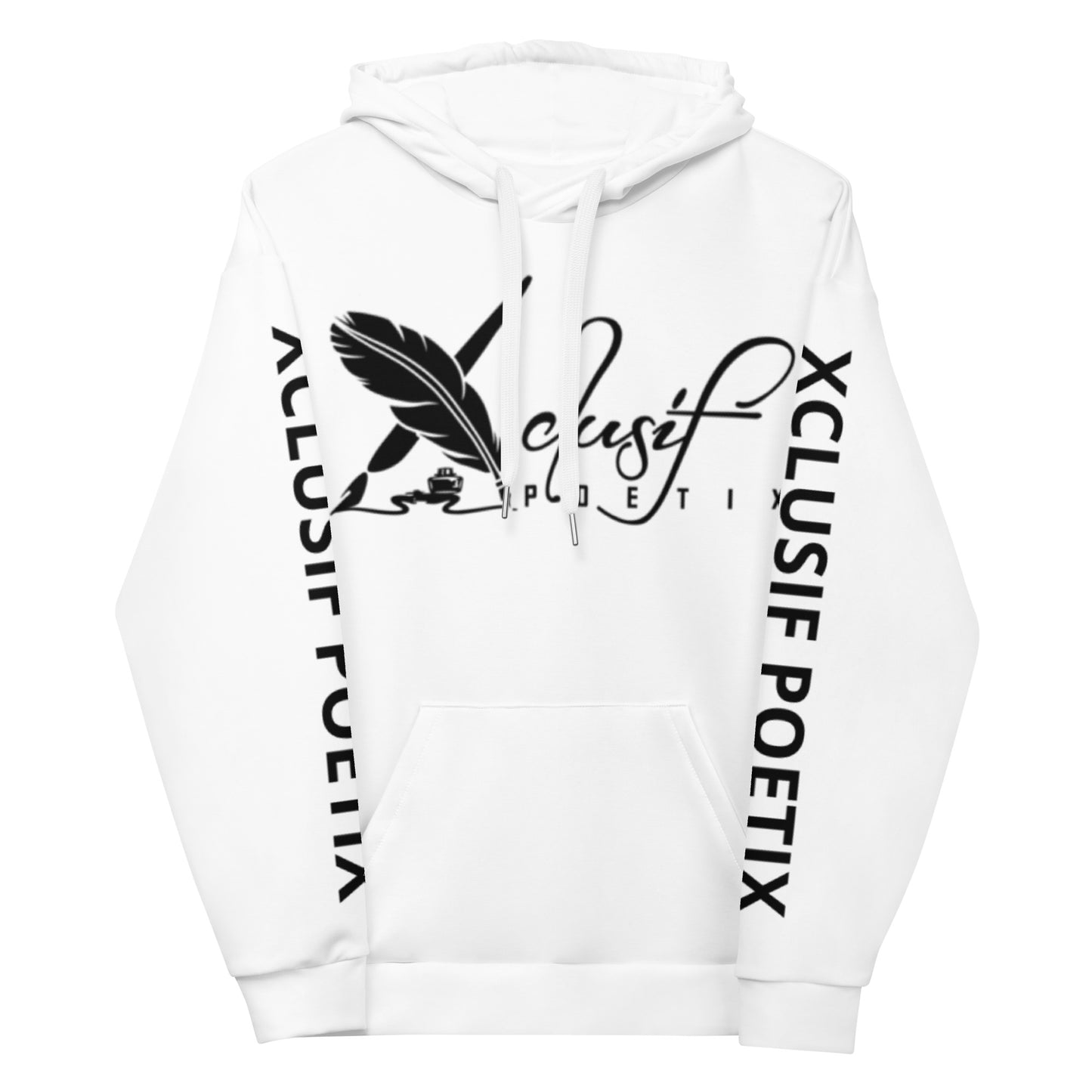 XCLUSIF POETIX WHITE & BLACK Unisex Hoodie