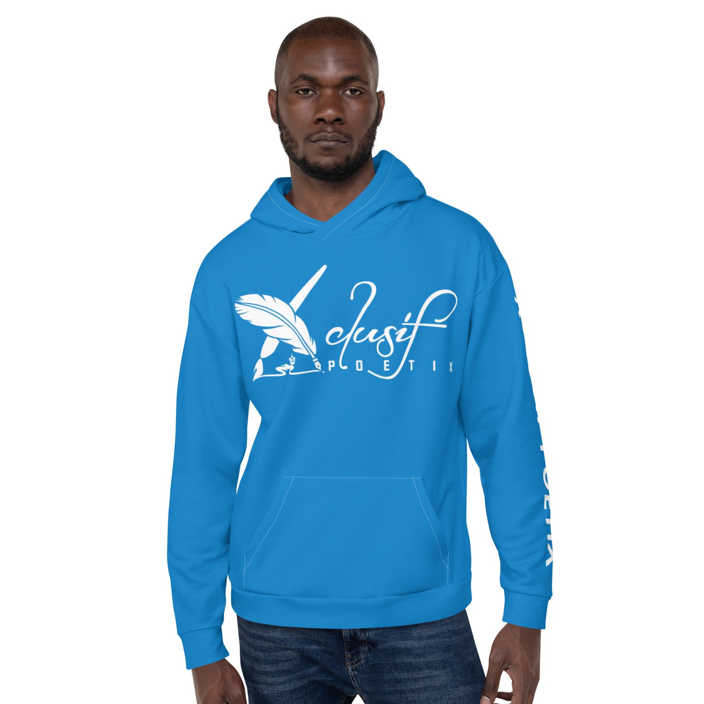 XCLUSIF POETIX BLUE & WHITE Unisex Hoodie