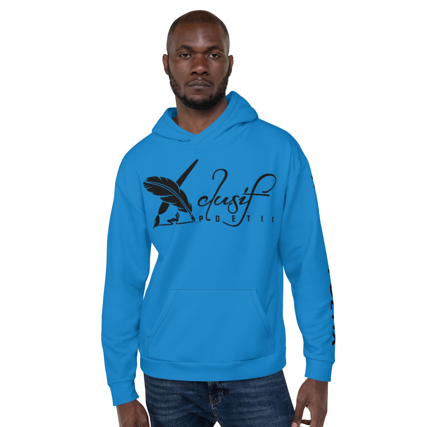 XCLUSIF POETIX BLUE & BLACK Unisex Hoodie