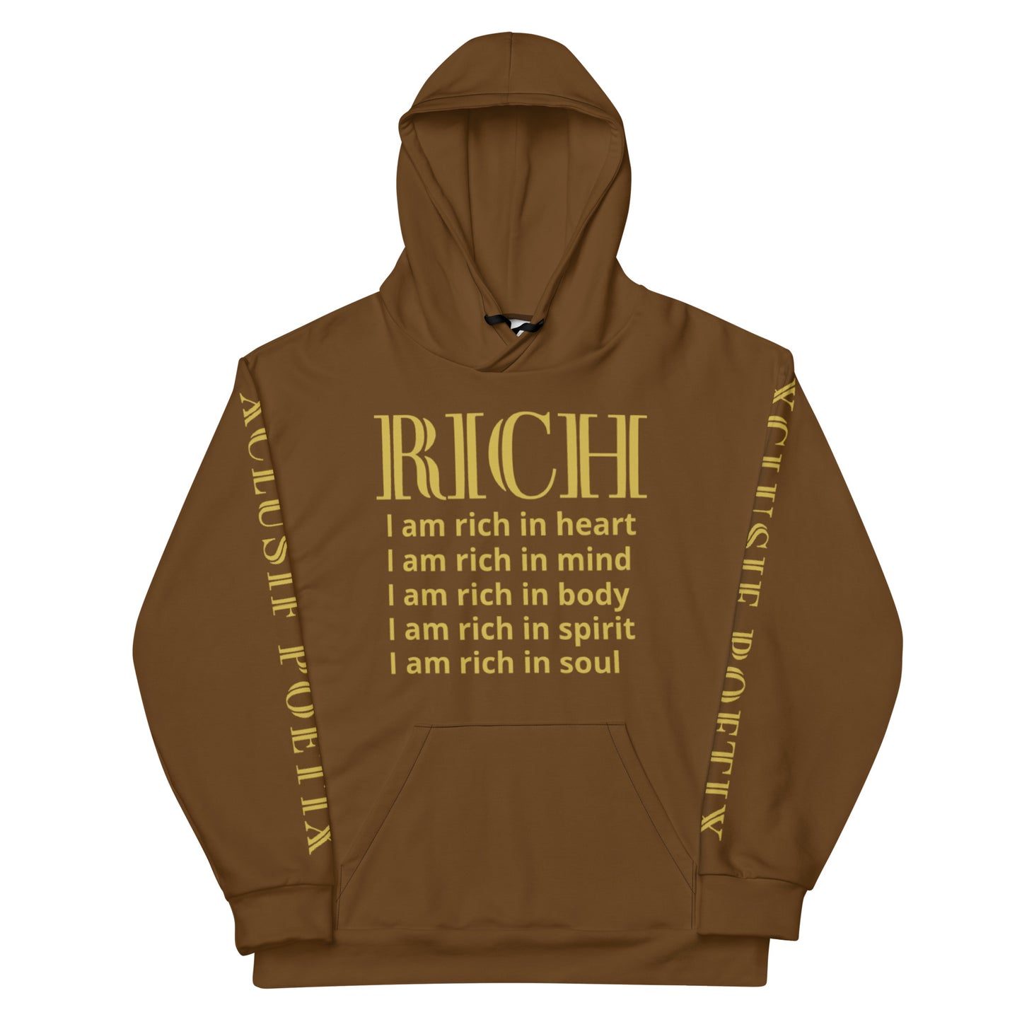 RICH BY XCLUSIF POETIX BROWN & GOLD Unisex Hoodie